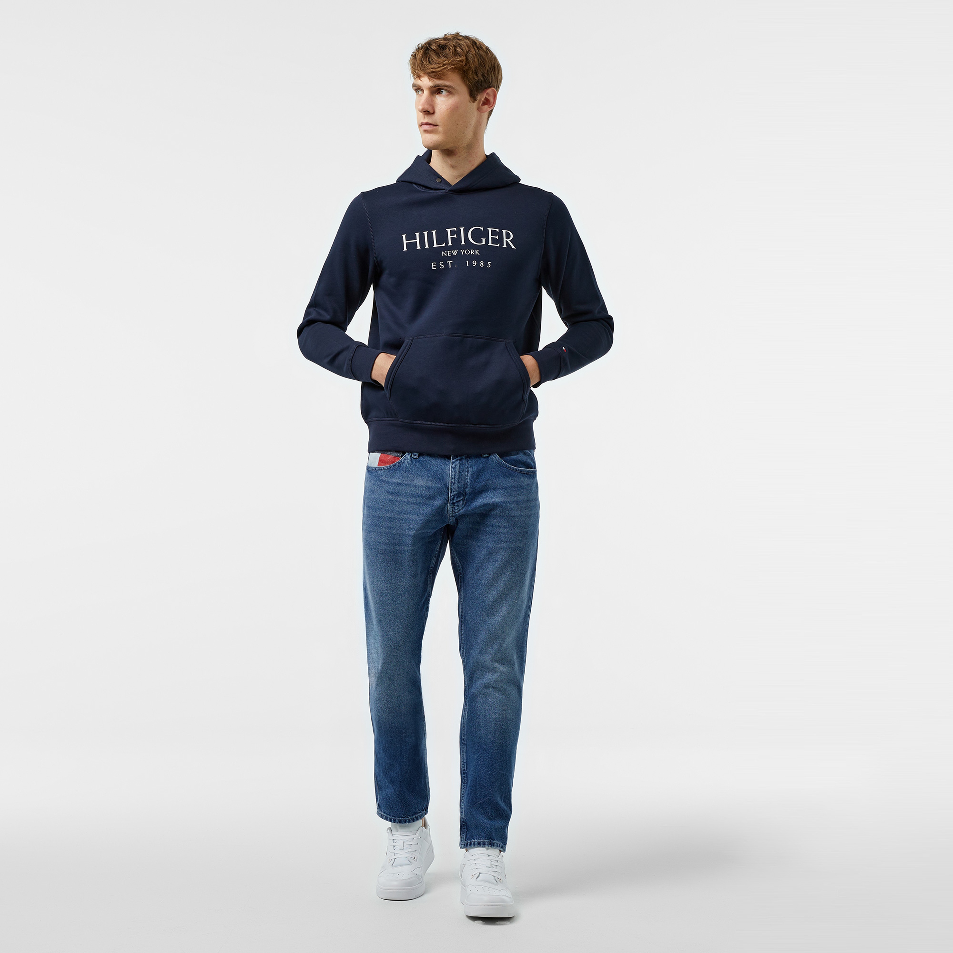 Tommy Hilfiger Erkek Mavi Sweatshirt
