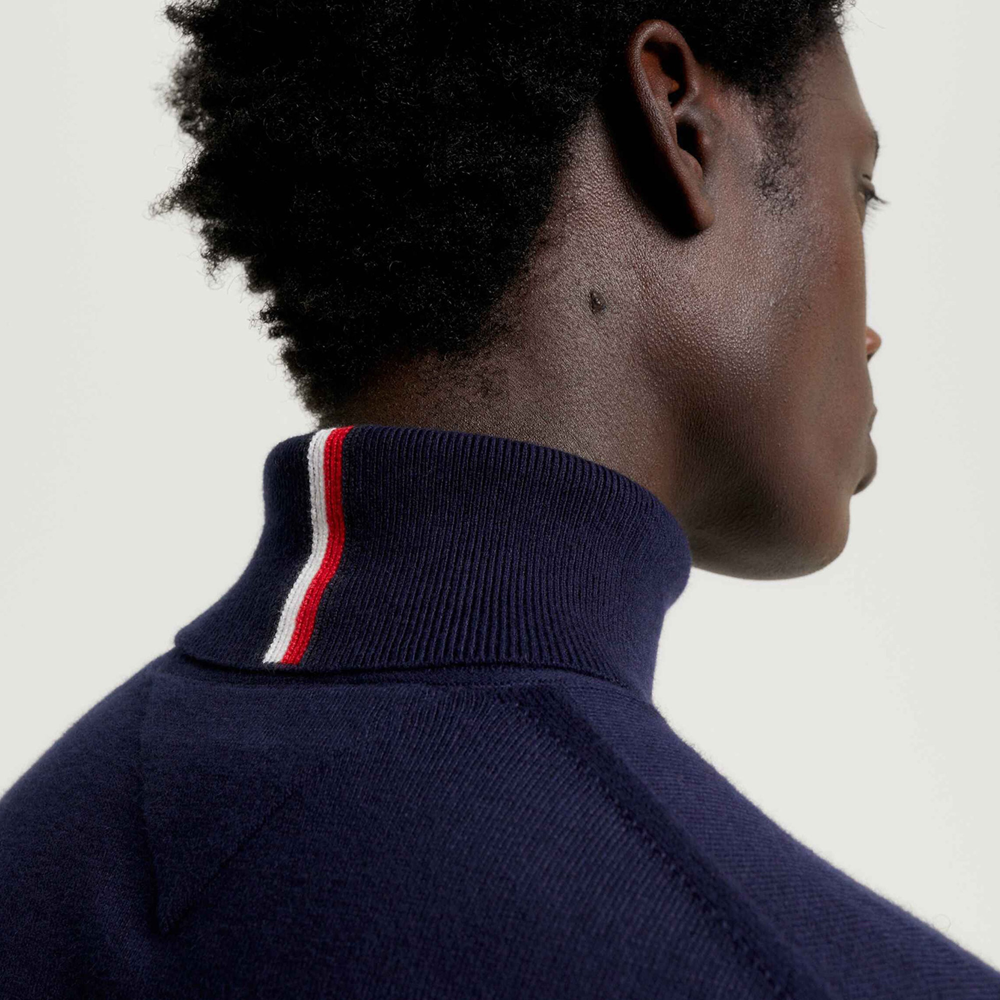 Tommy Hilfiger Erkek Mavi Triko