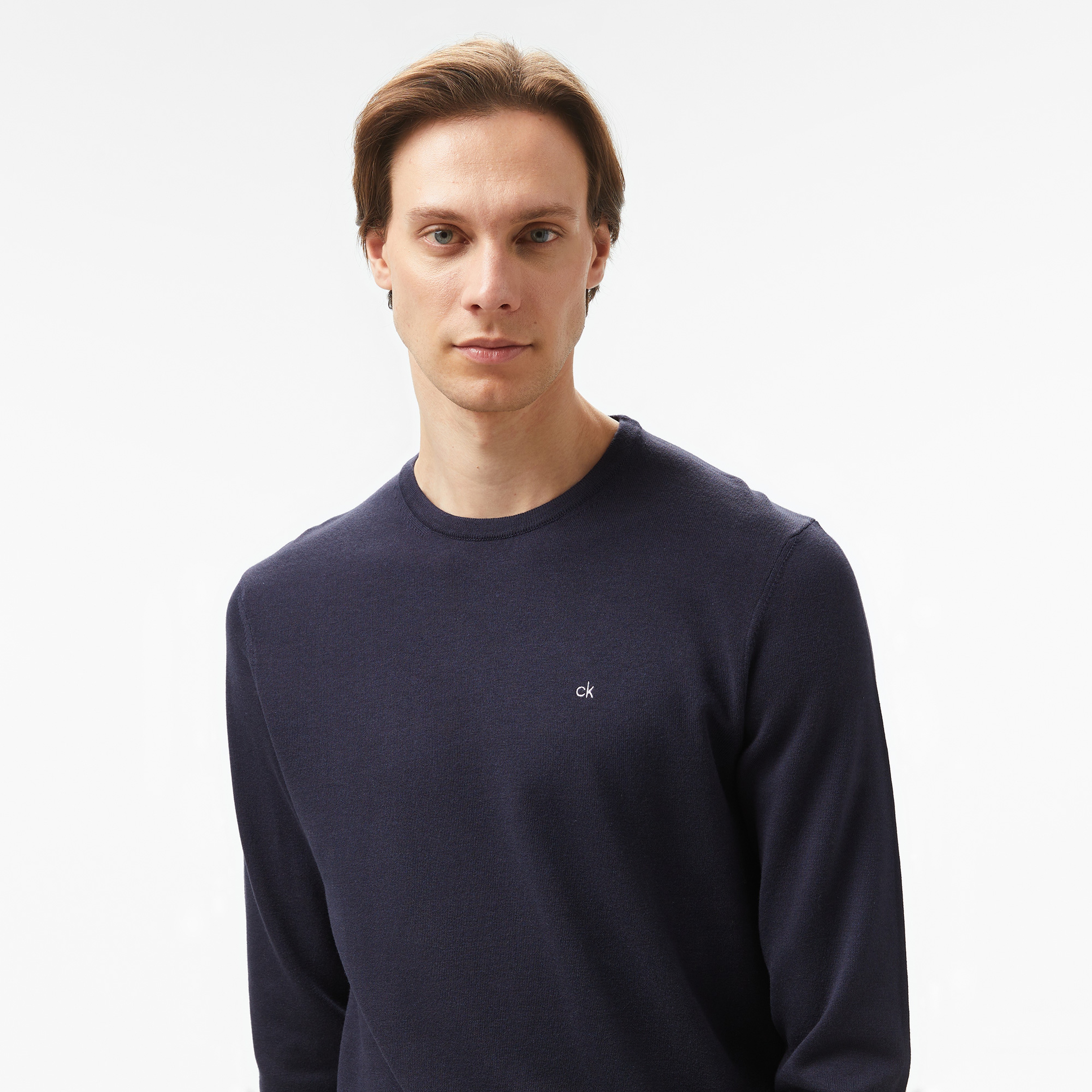 Calvin Klein Erkek Mavi Triko