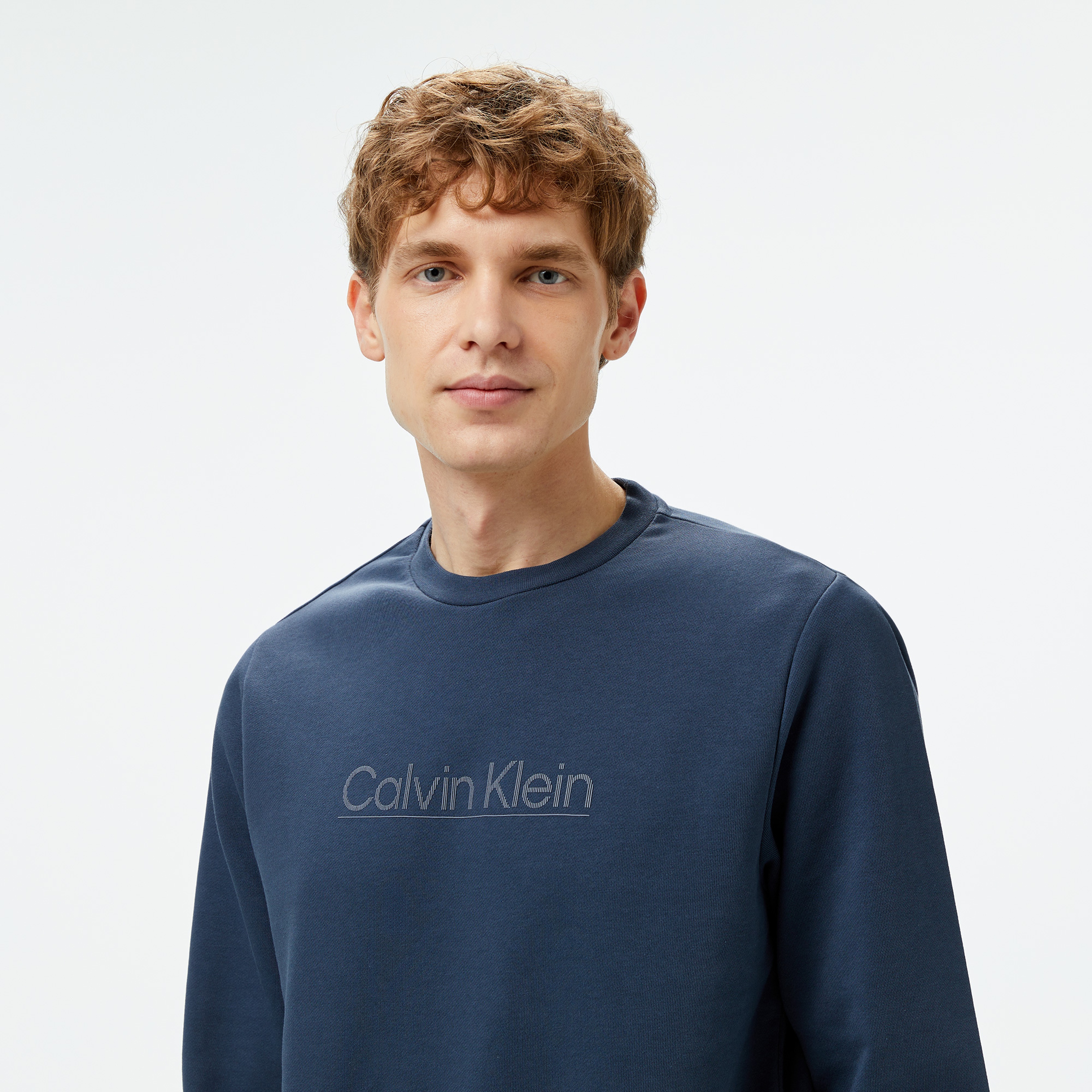 Calvin Klein Erkek Mavi Sweatshirt