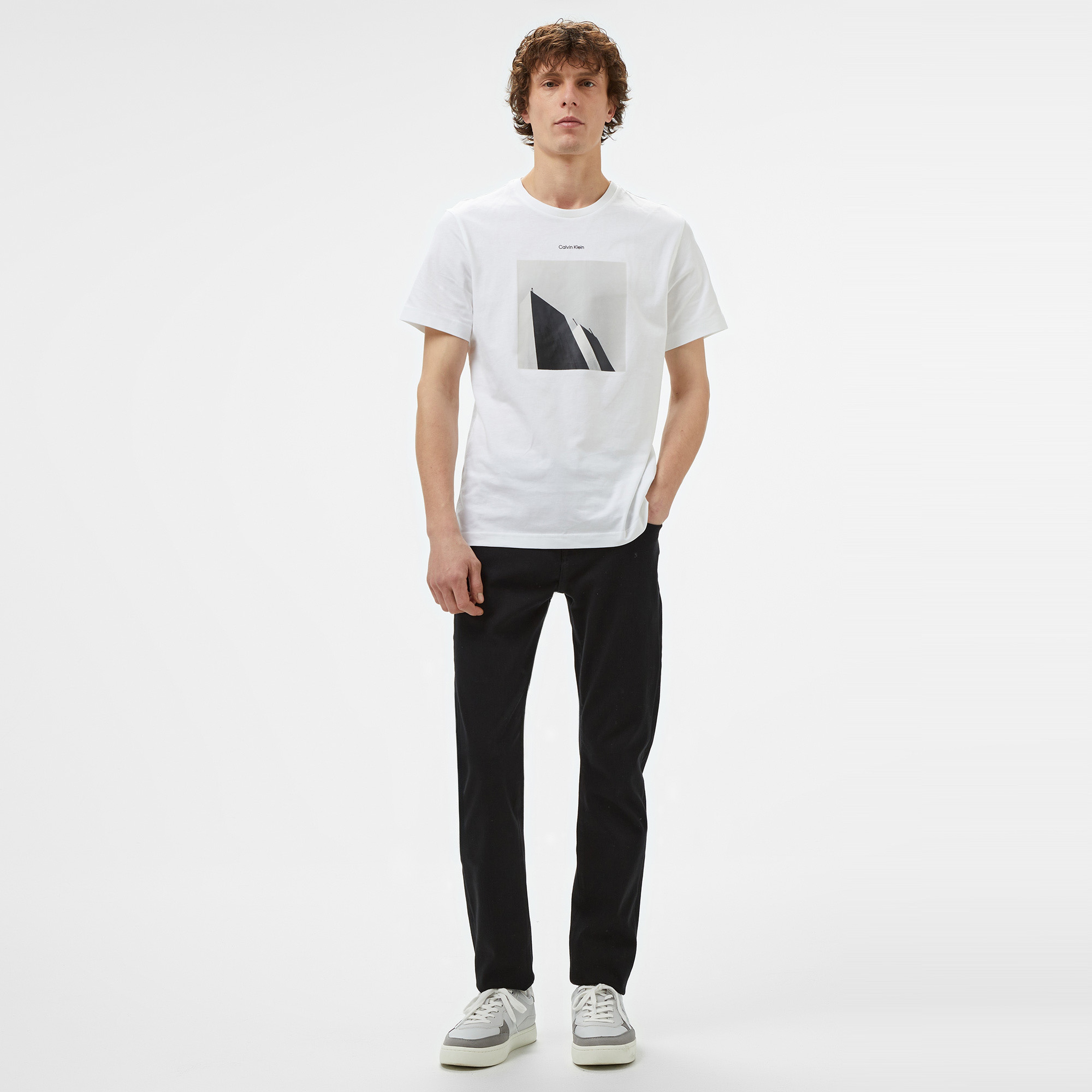 Calvin Klein Erkek Beyaz T-Shirt