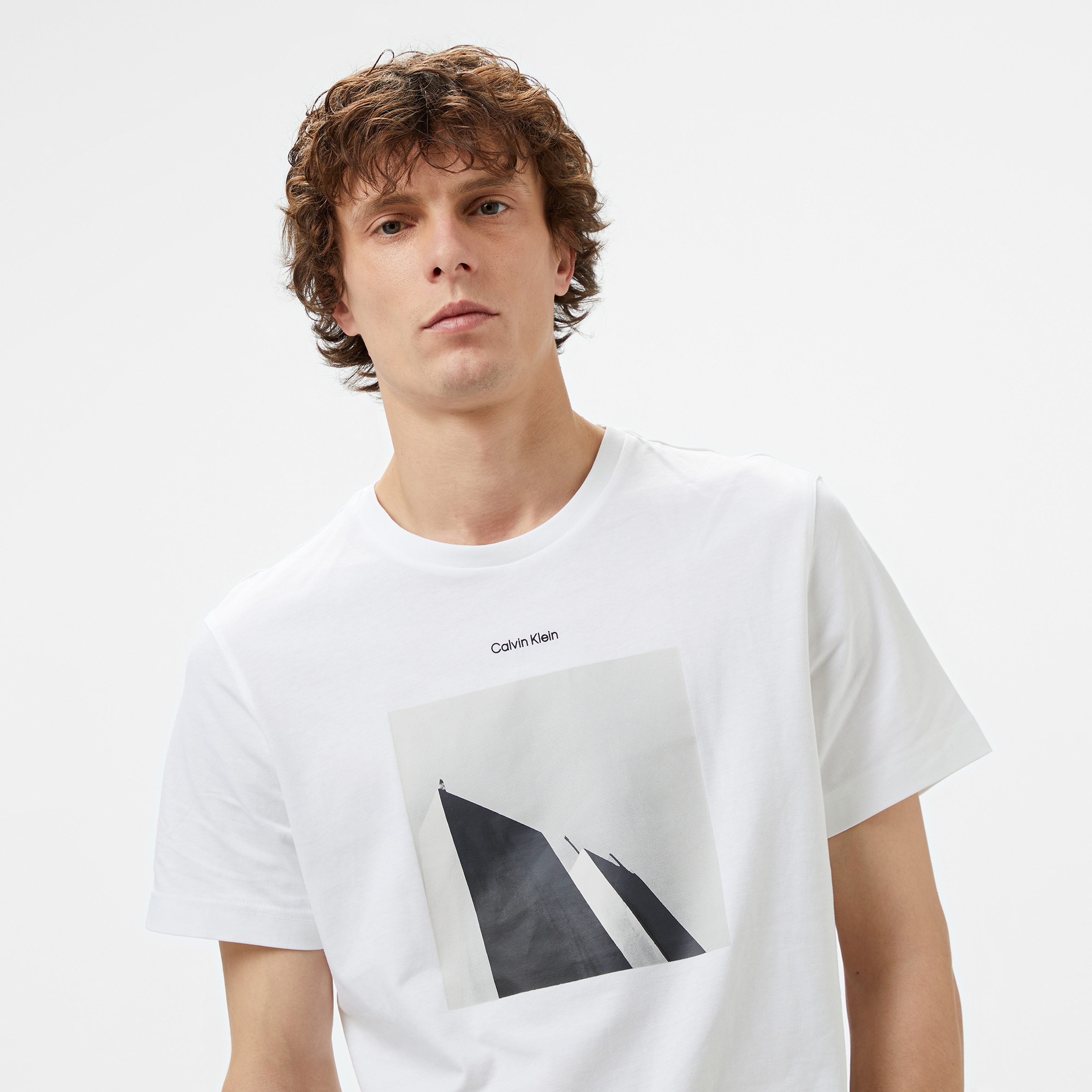 Calvin Klein Erkek Beyaz T-Shirt