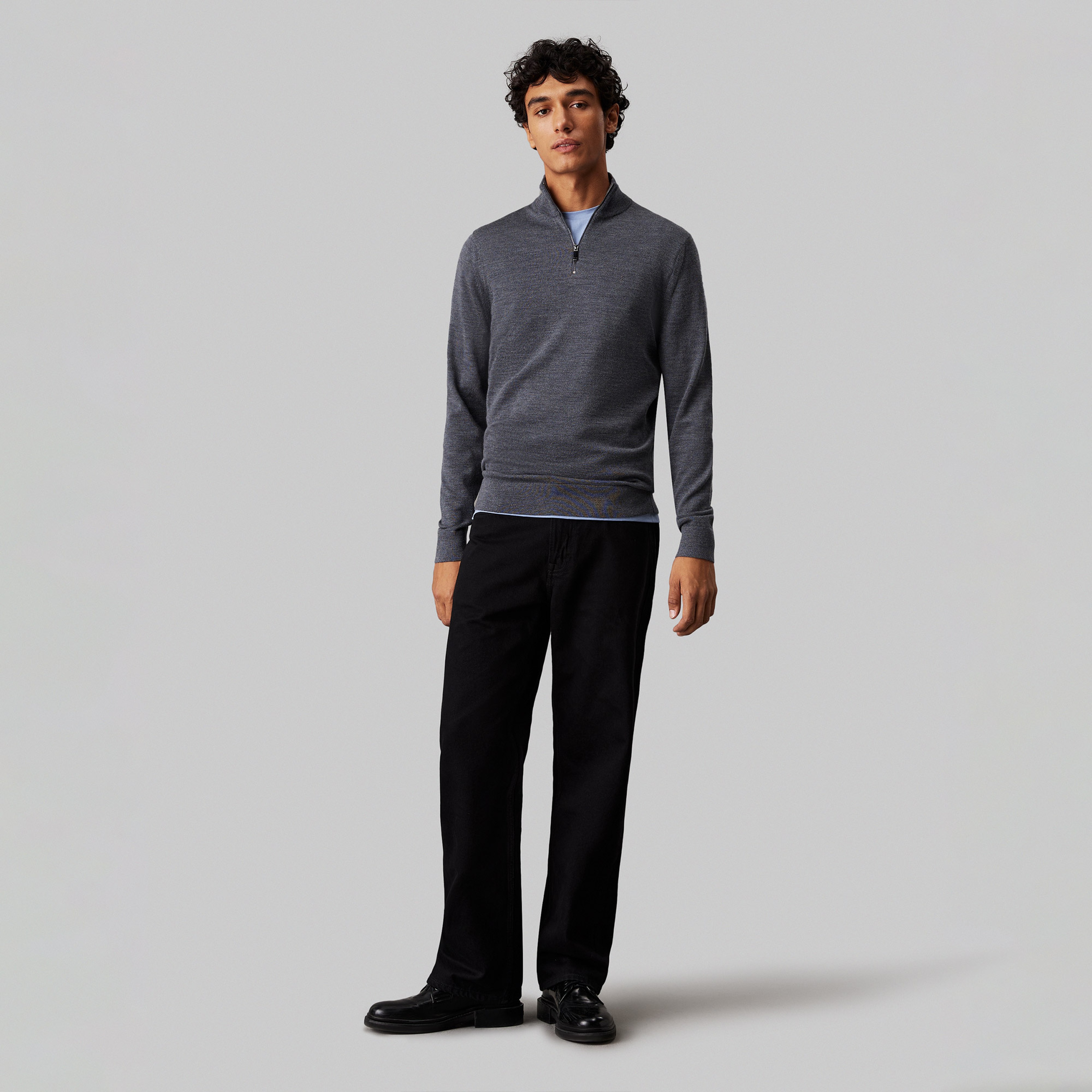 Calvin Klein Erkek Gri Triko