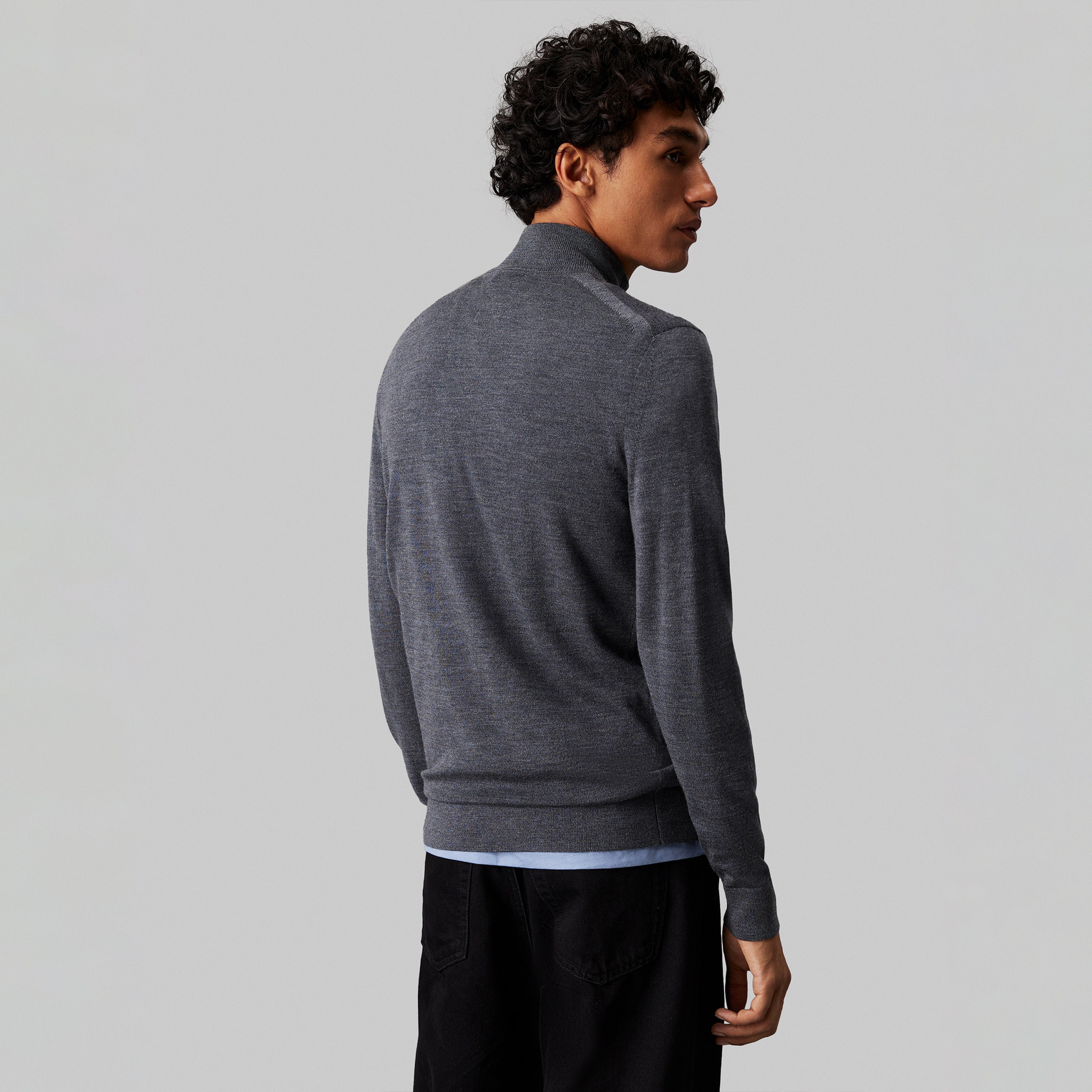Calvin Klein Erkek Gri Triko