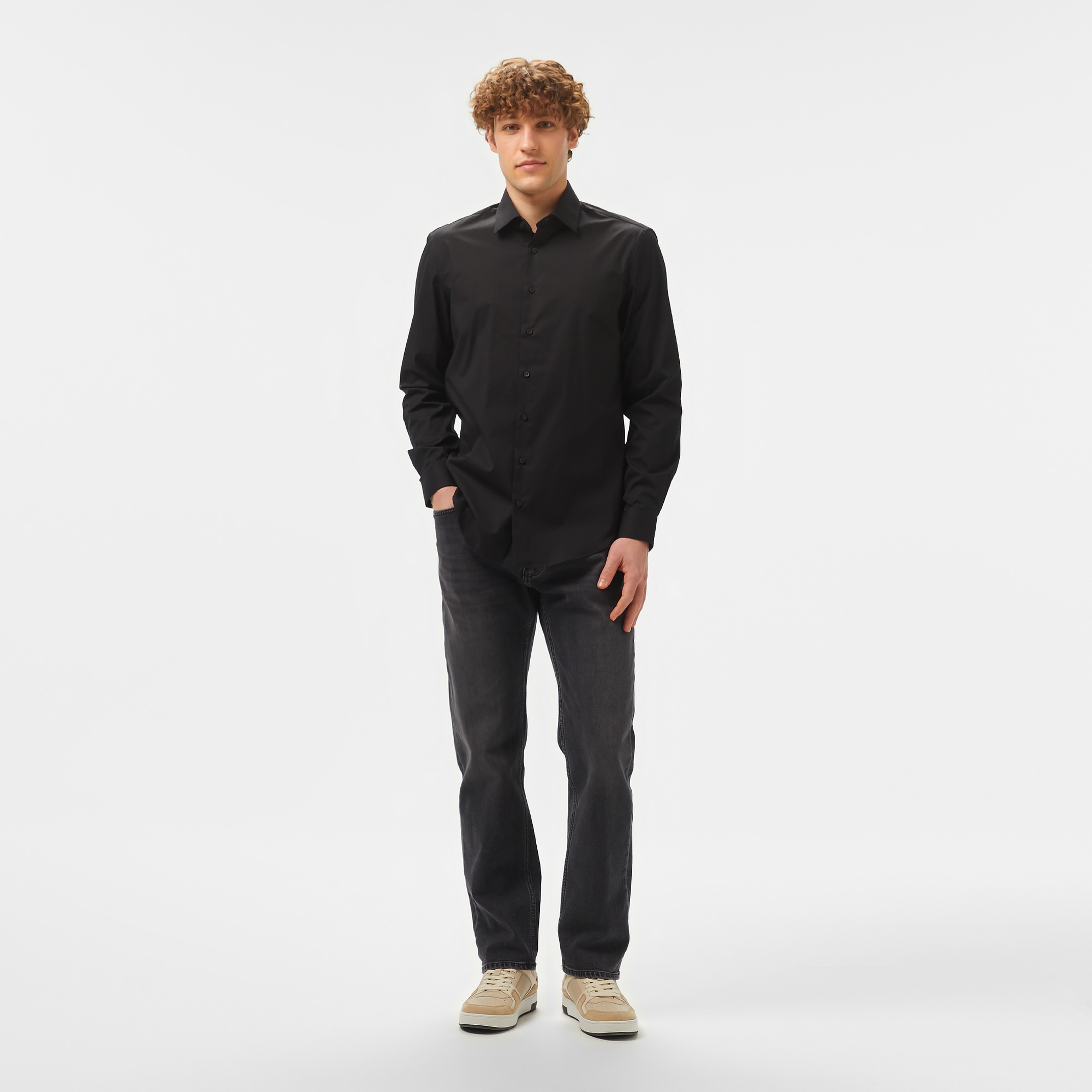 Calvin Klein Erkek Siyah Gömlek