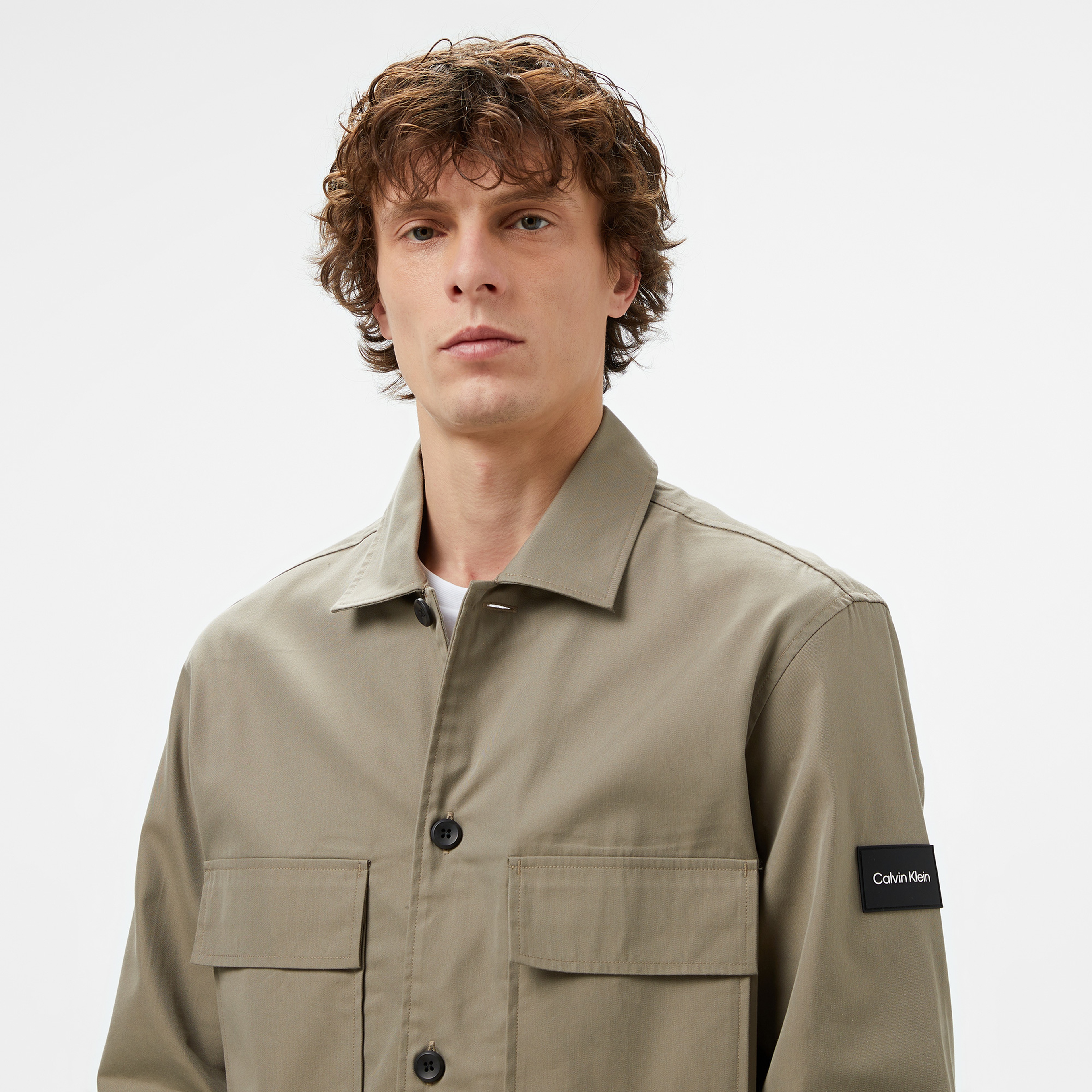 Calvin Klein Erkek Gri Gömlek