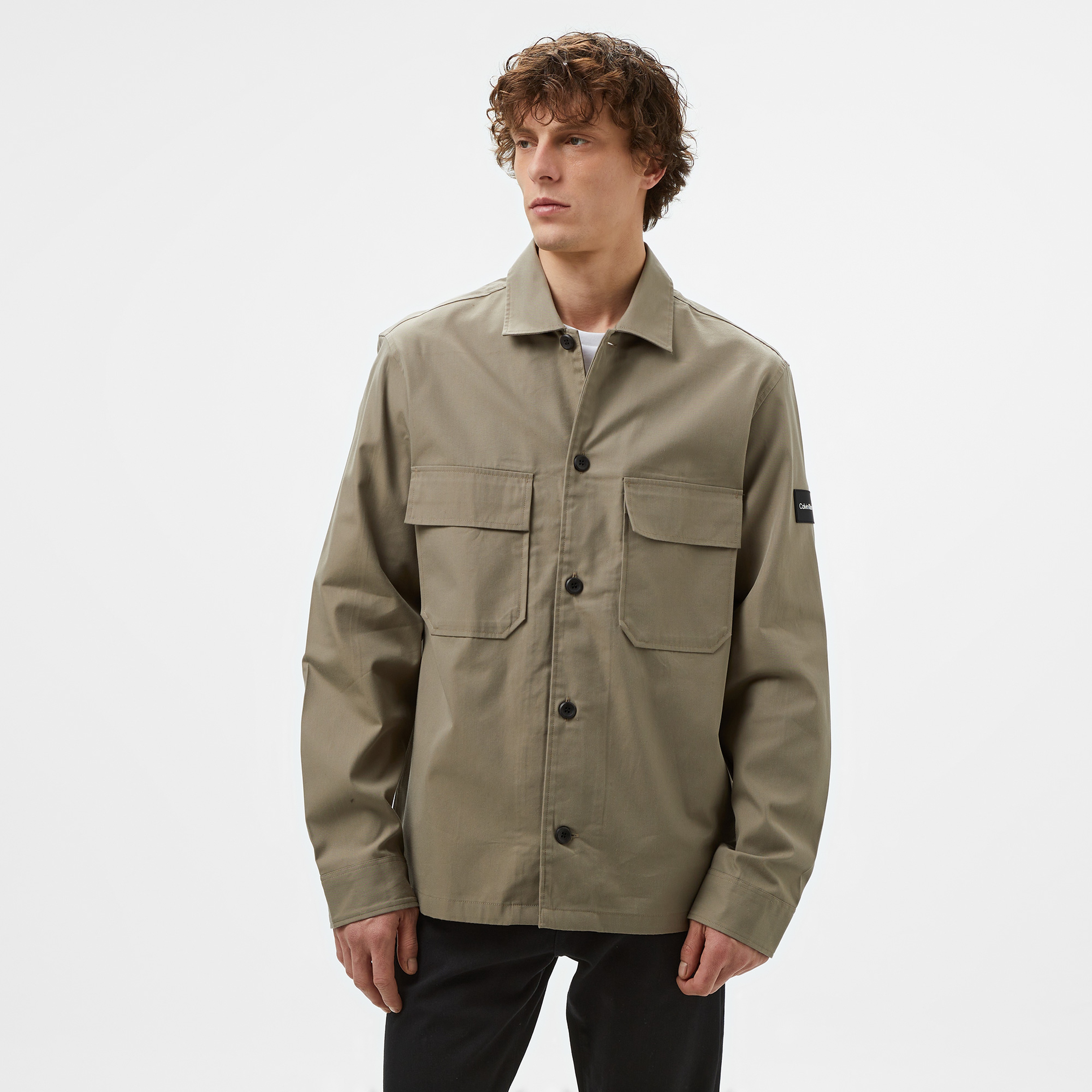 Calvin Klein Erkek Gri Gömlek