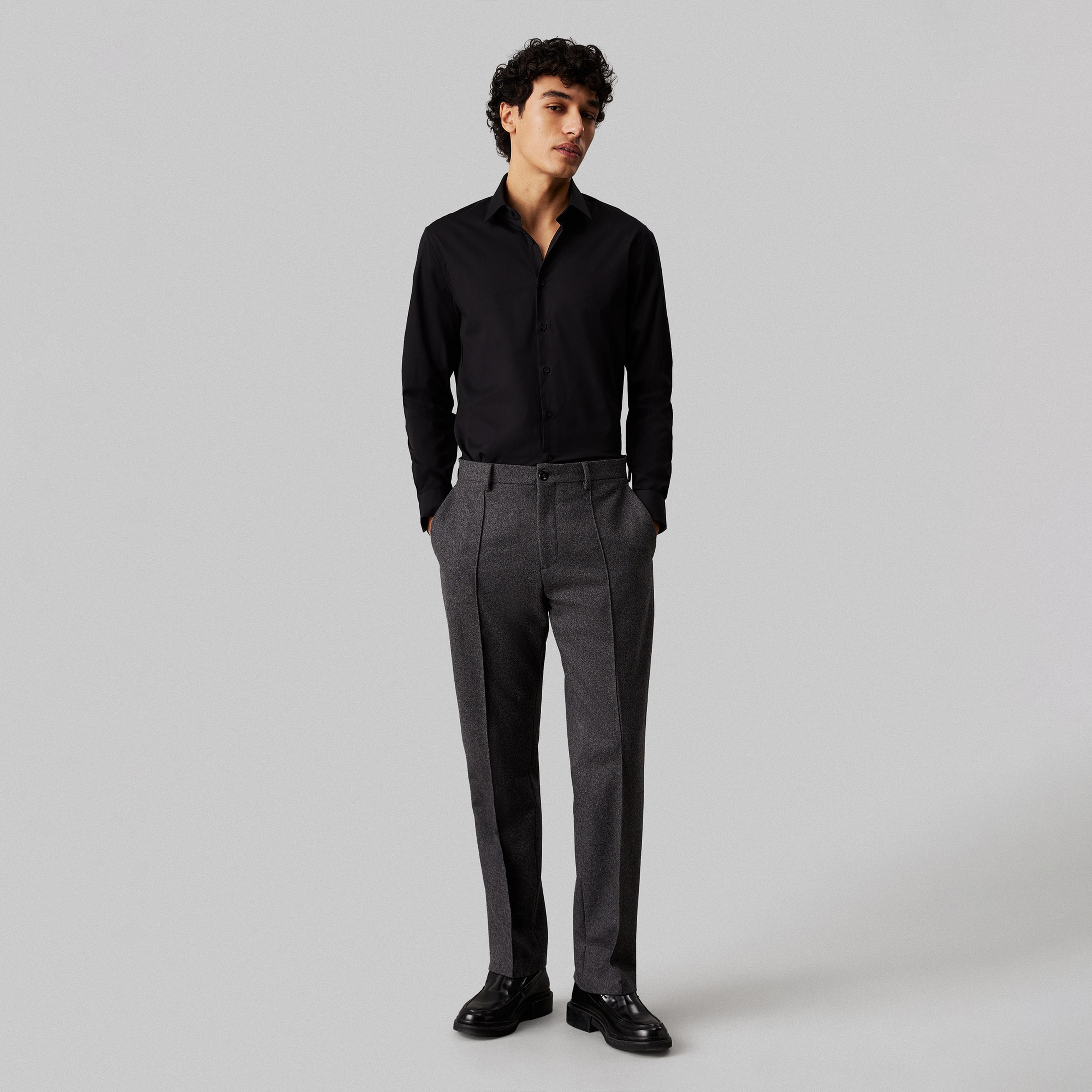 Calvin Klein Erkek Siyah Gömlek