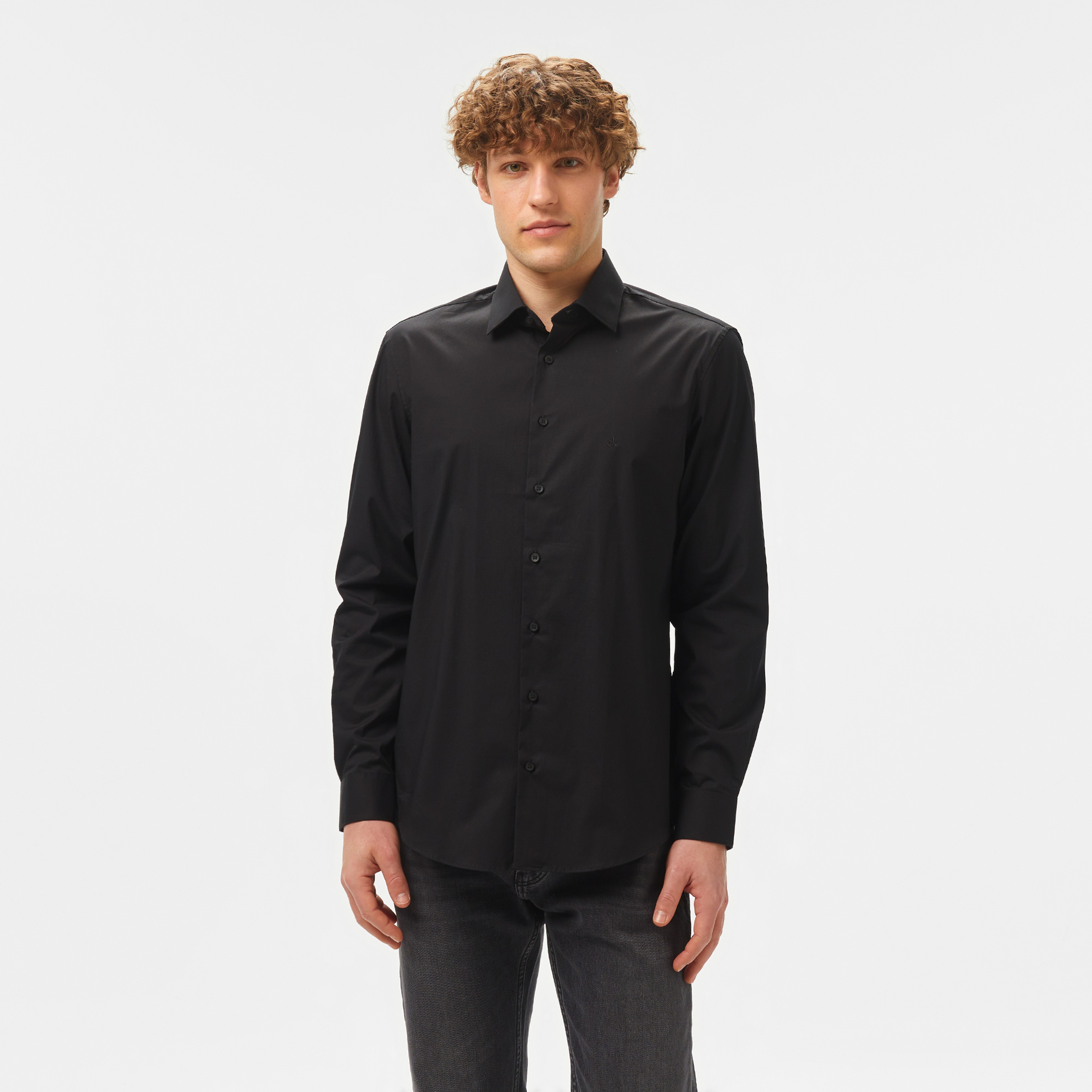 Calvin Klein Erkek Siyah Gömlek