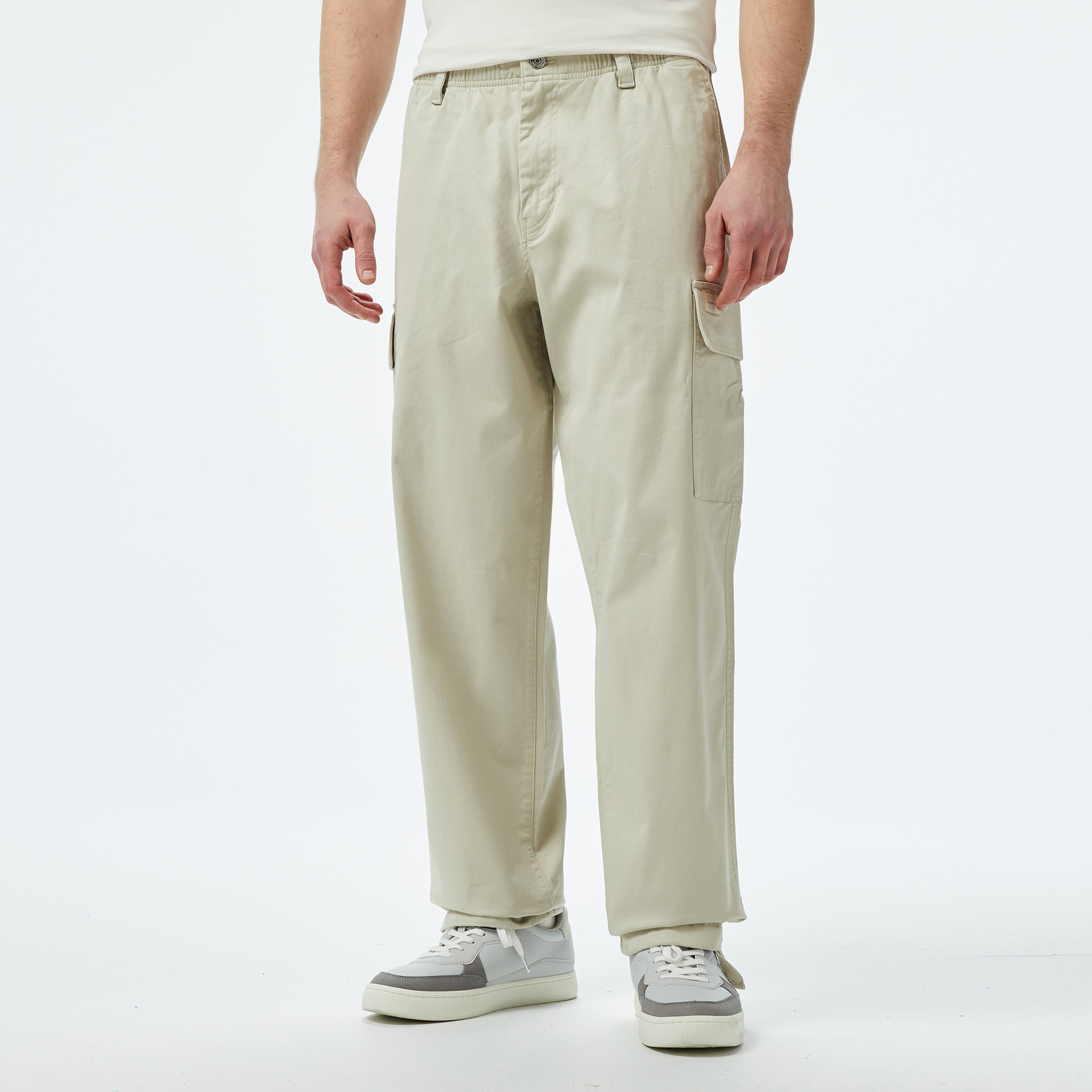 Calvin Klein Jeans Erkek Gri Pantolon