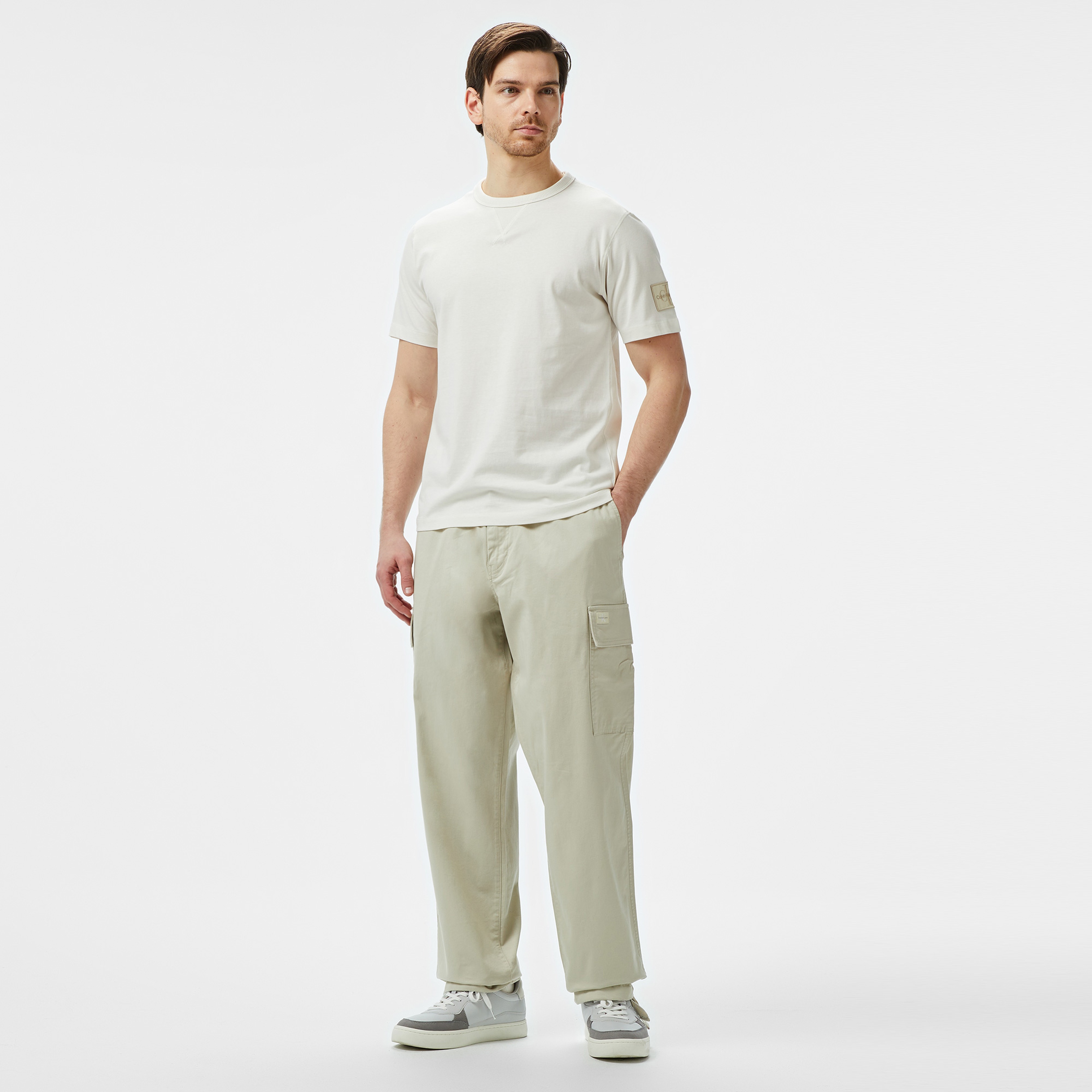 Calvin Klein Jeans Erkek Gri Pantolon