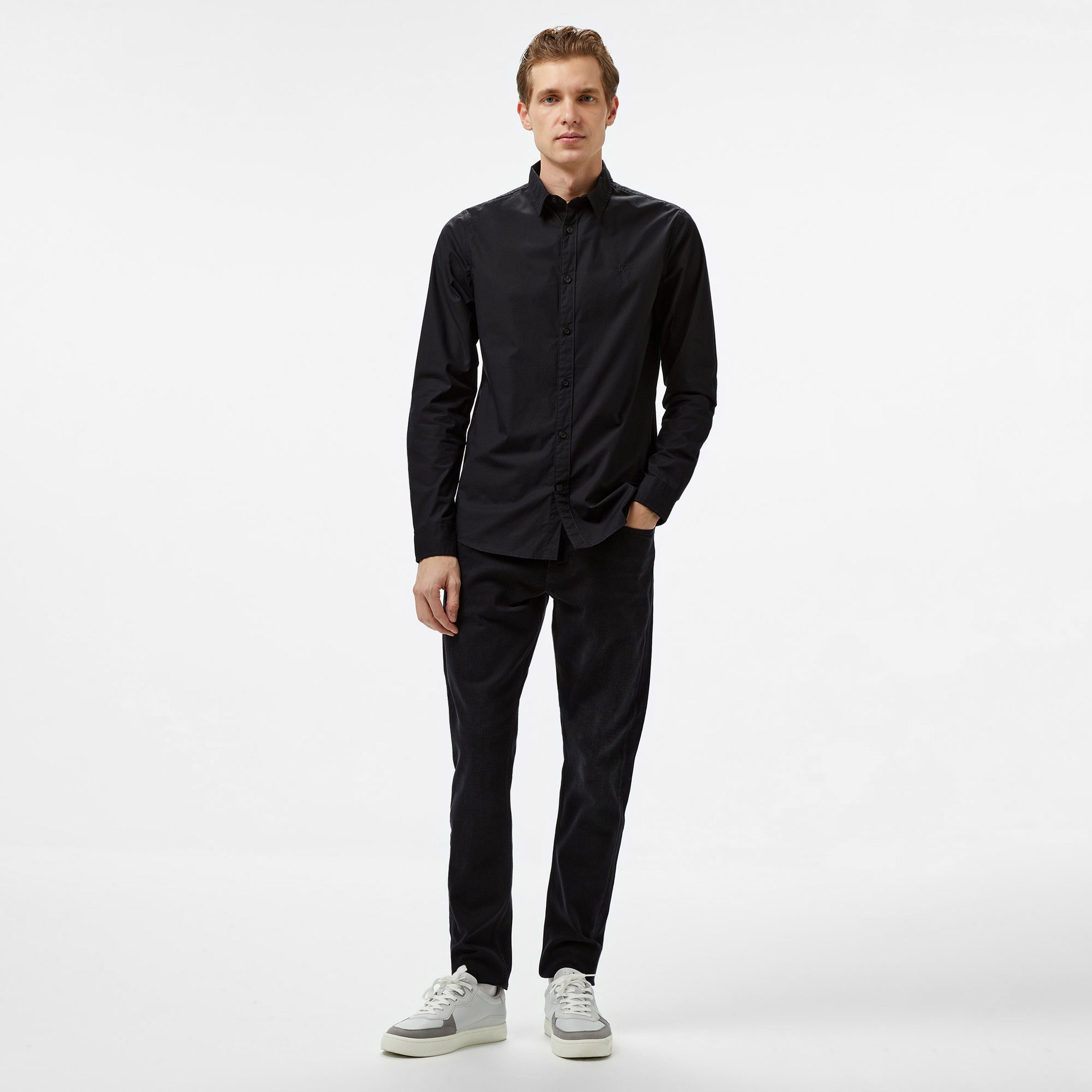 Calvin Klein Jeans Erkek Siyah Gömlek