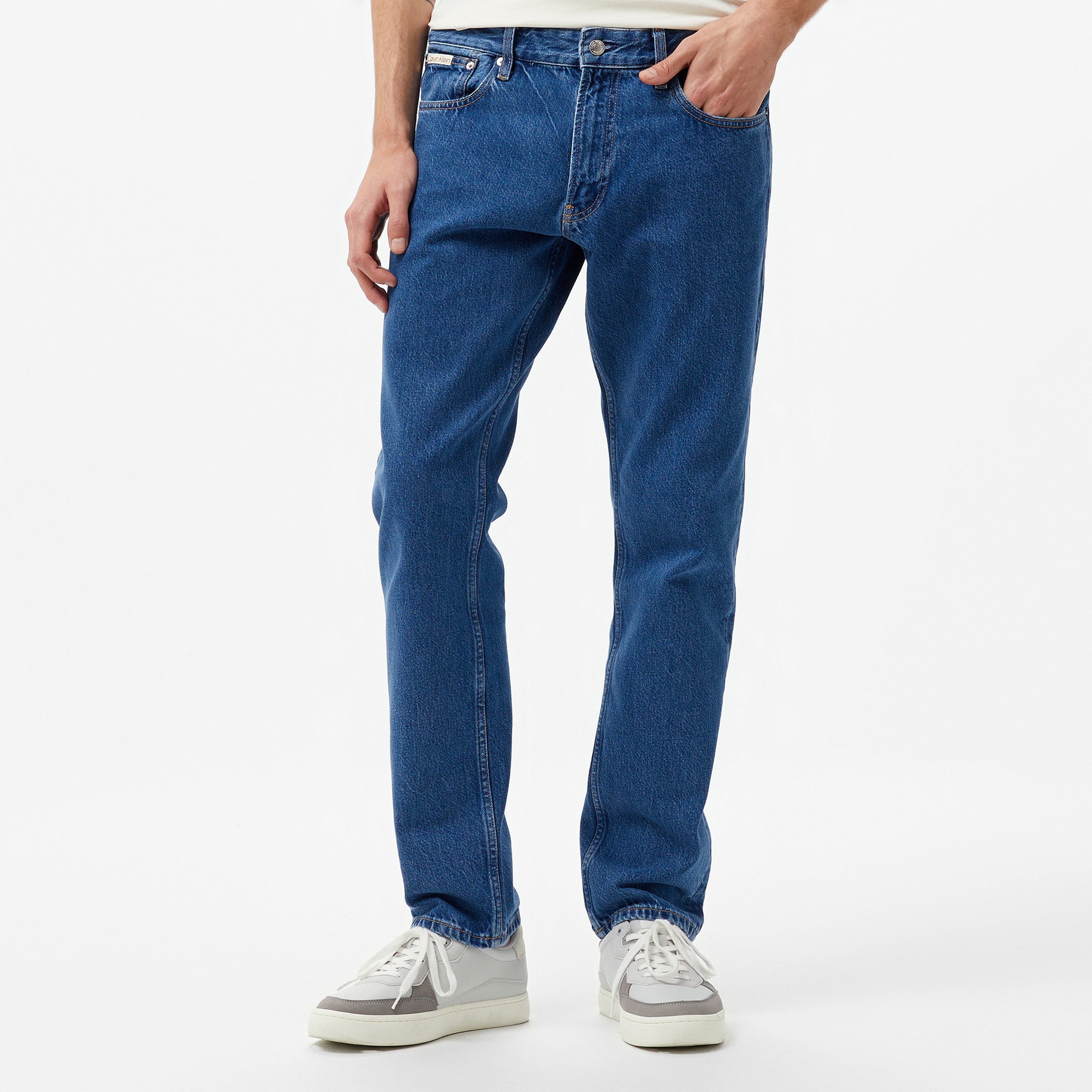Calvin Klein Jeans Erkek Mavi Pantolon