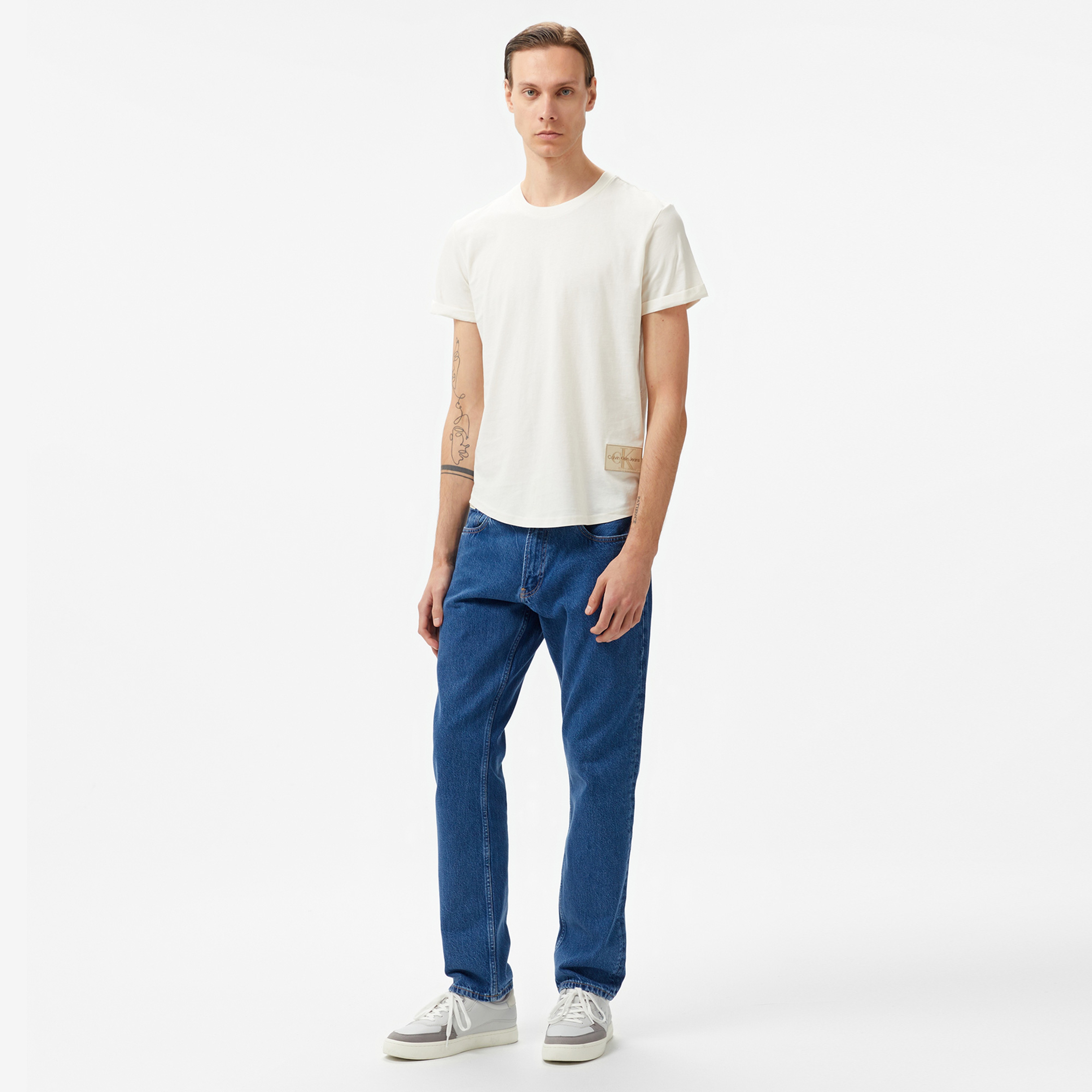 Calvin Klein Jeans Erkek Mavi Pantolon