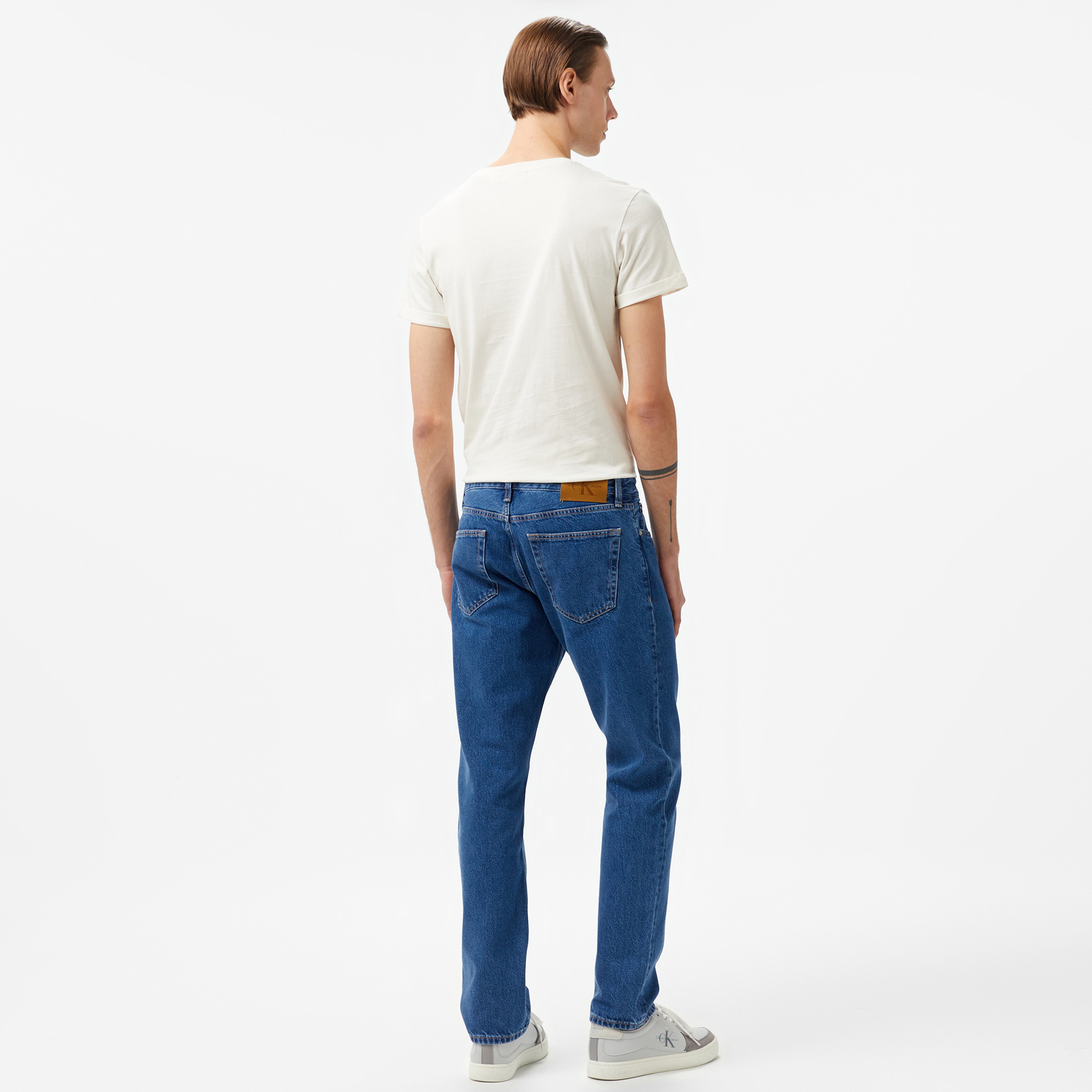 Calvin Klein Jeans Erkek Mavi Pantolon