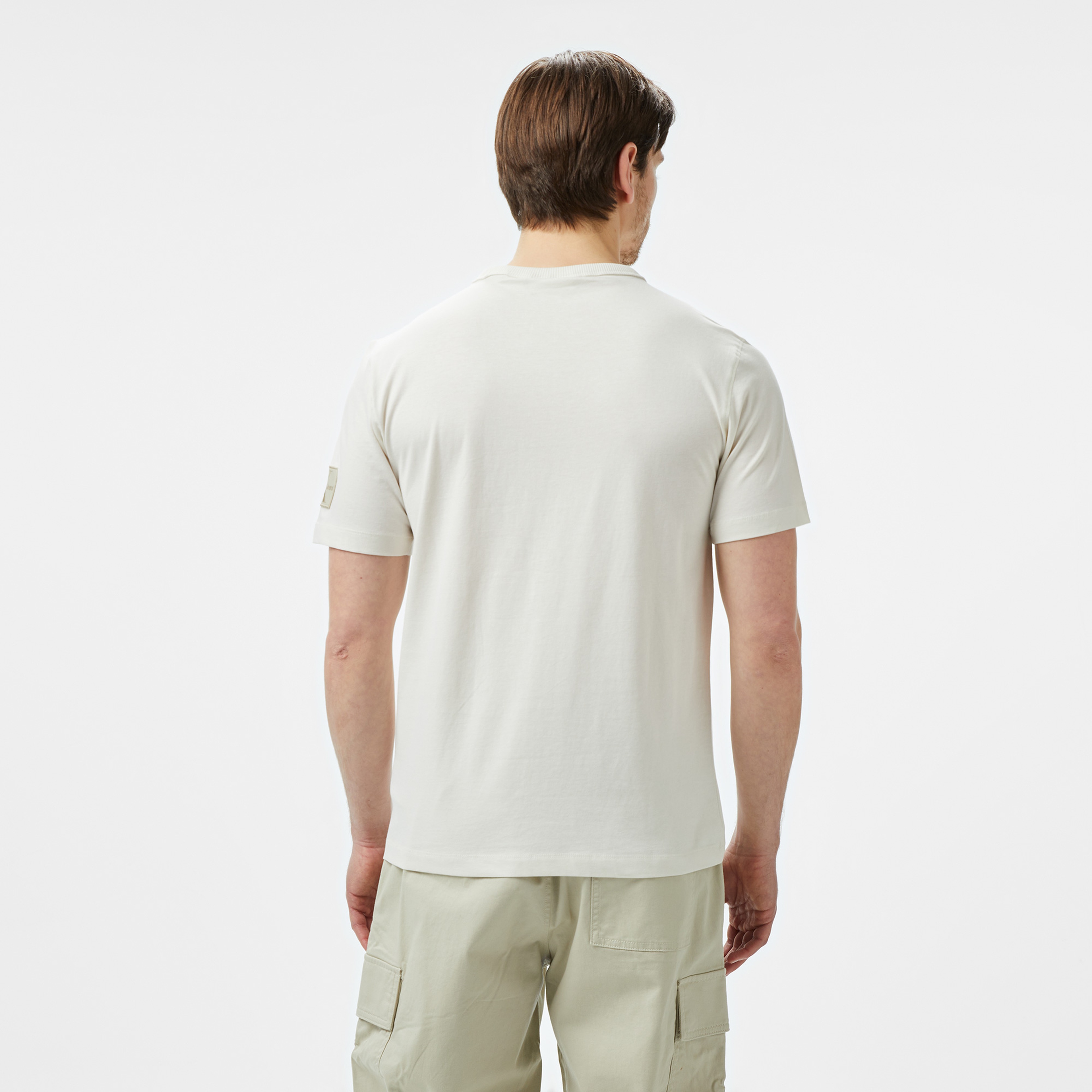 Calvin Klein Jeans Erkek Beyaz T-Shirt