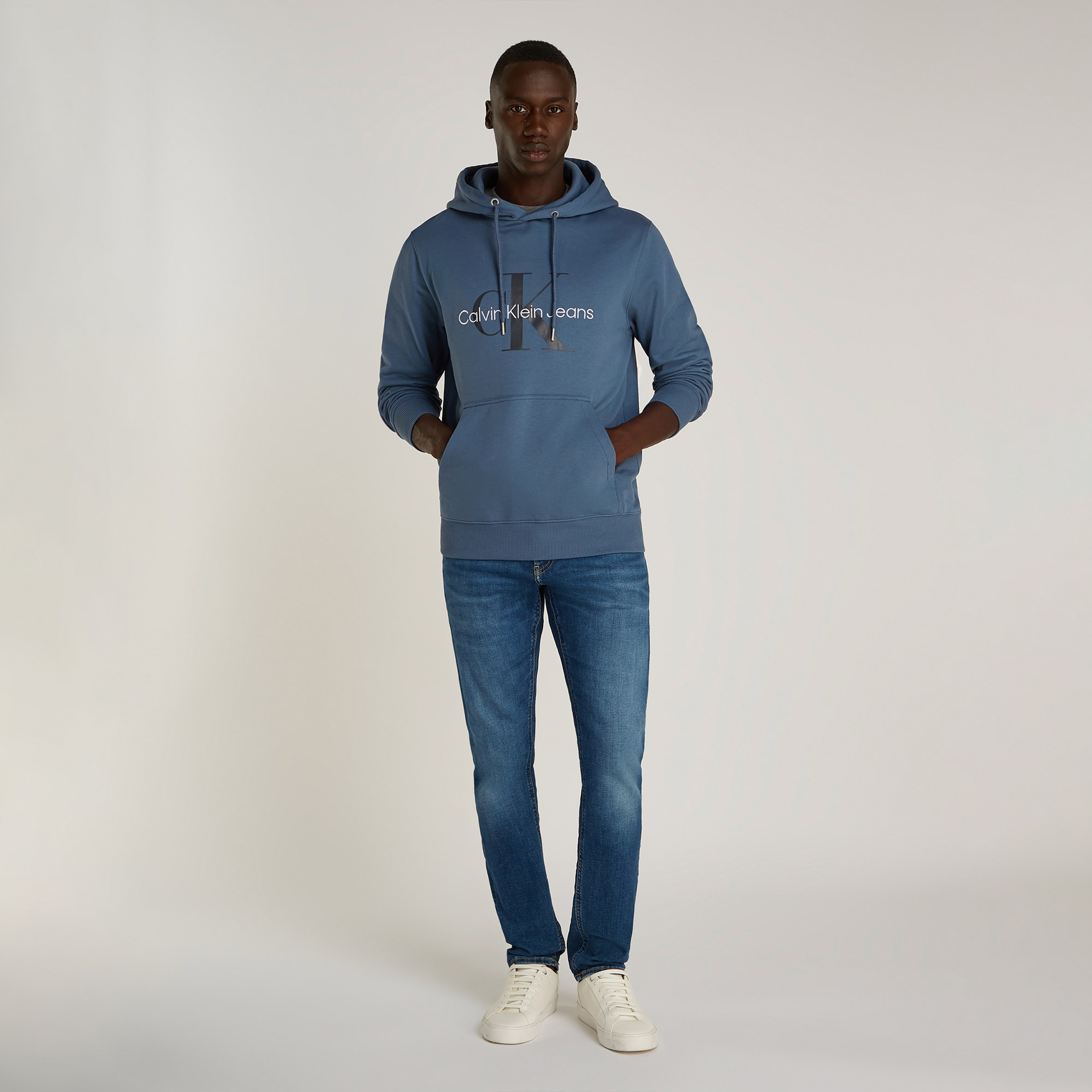 Calvin Klein Jeans Erkek Mavi Sweatshirt