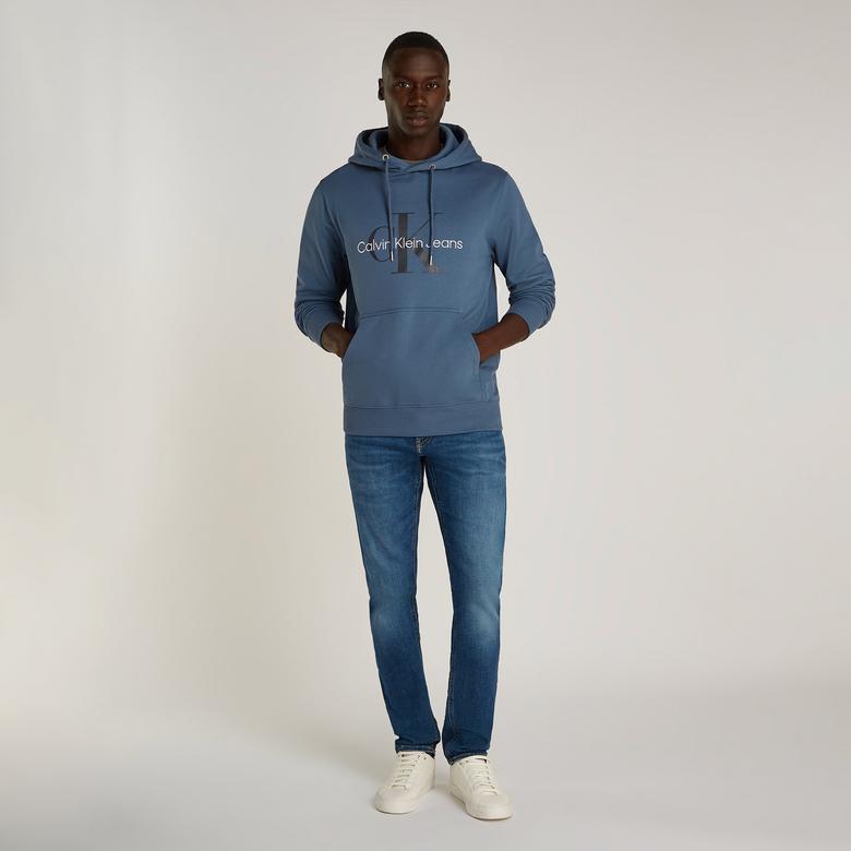 Calvin Klein Jeans Erkek Mavi Sweatshirt