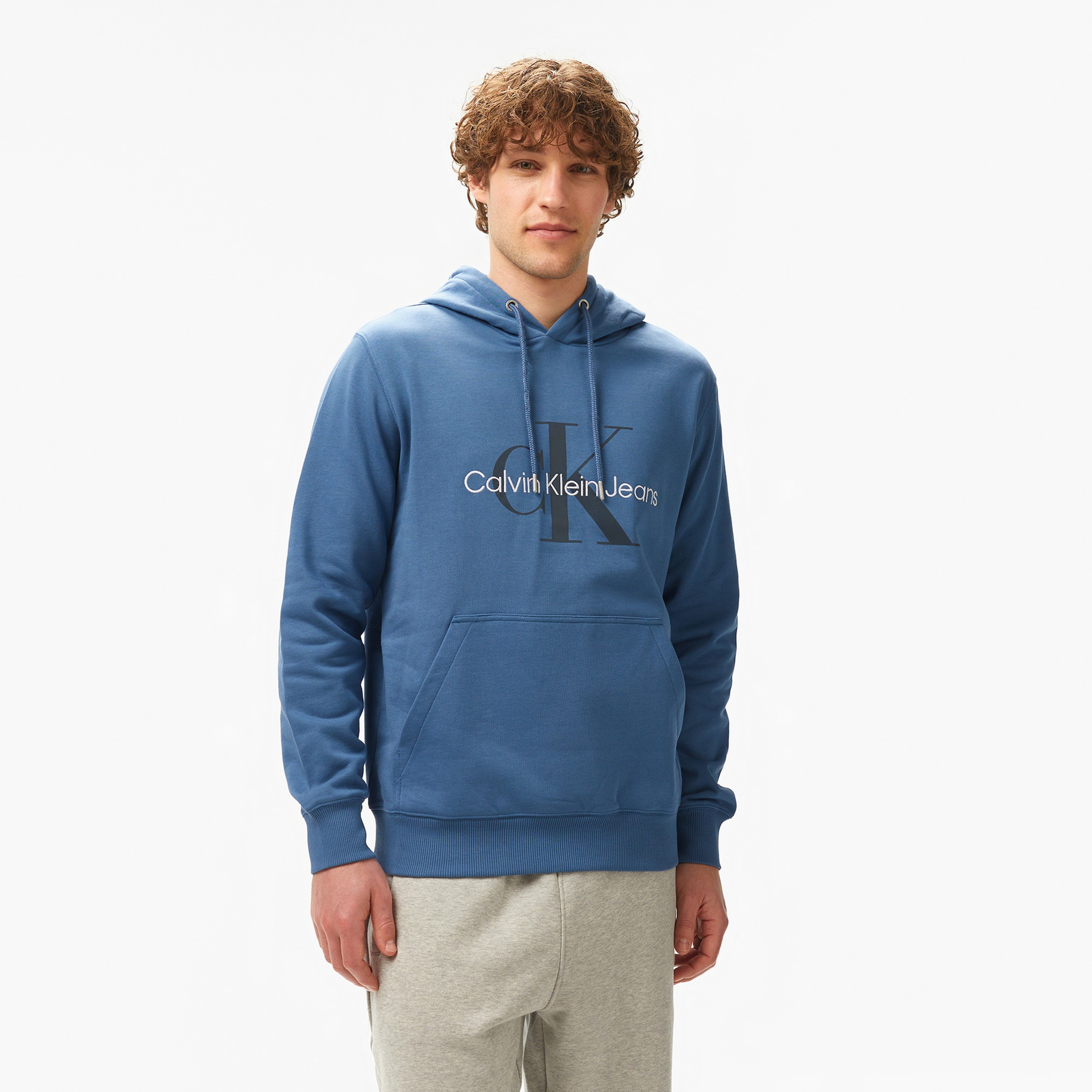 Calvin Klein Jeans Erkek Mavi Sweatshirt