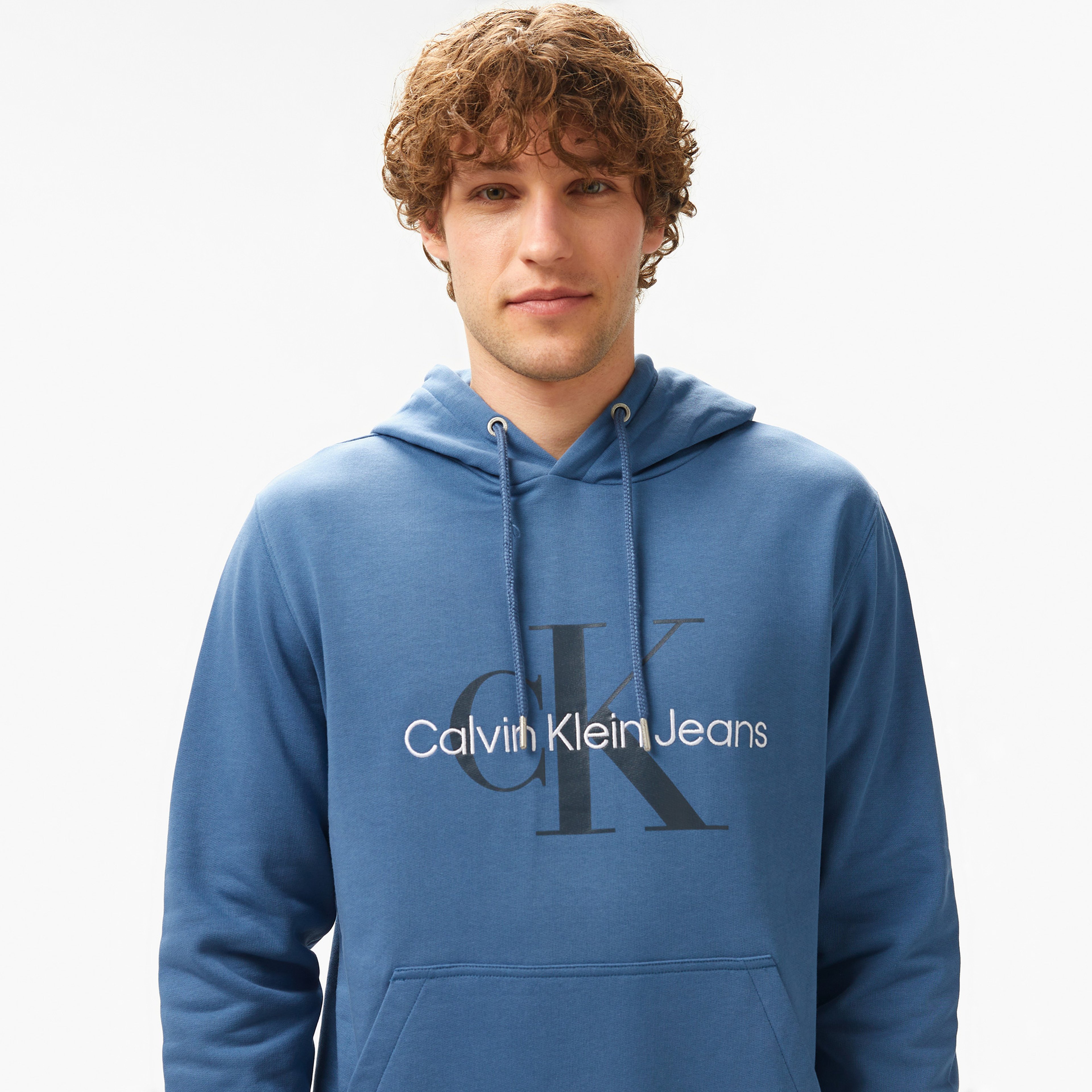 Calvin Klein Jeans Erkek Mavi Sweatshirt