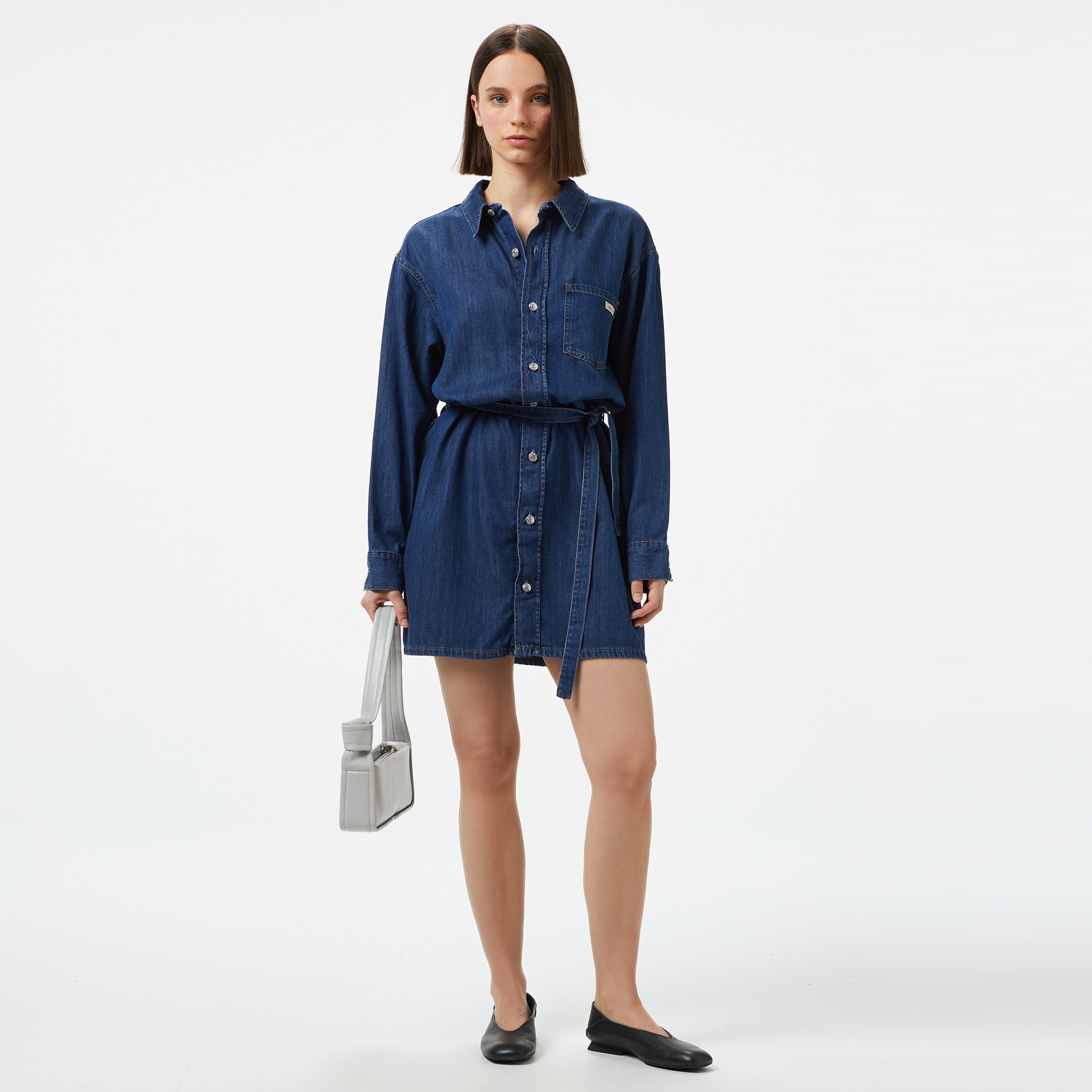 Calvin Klein Kadın Mavi Elbise