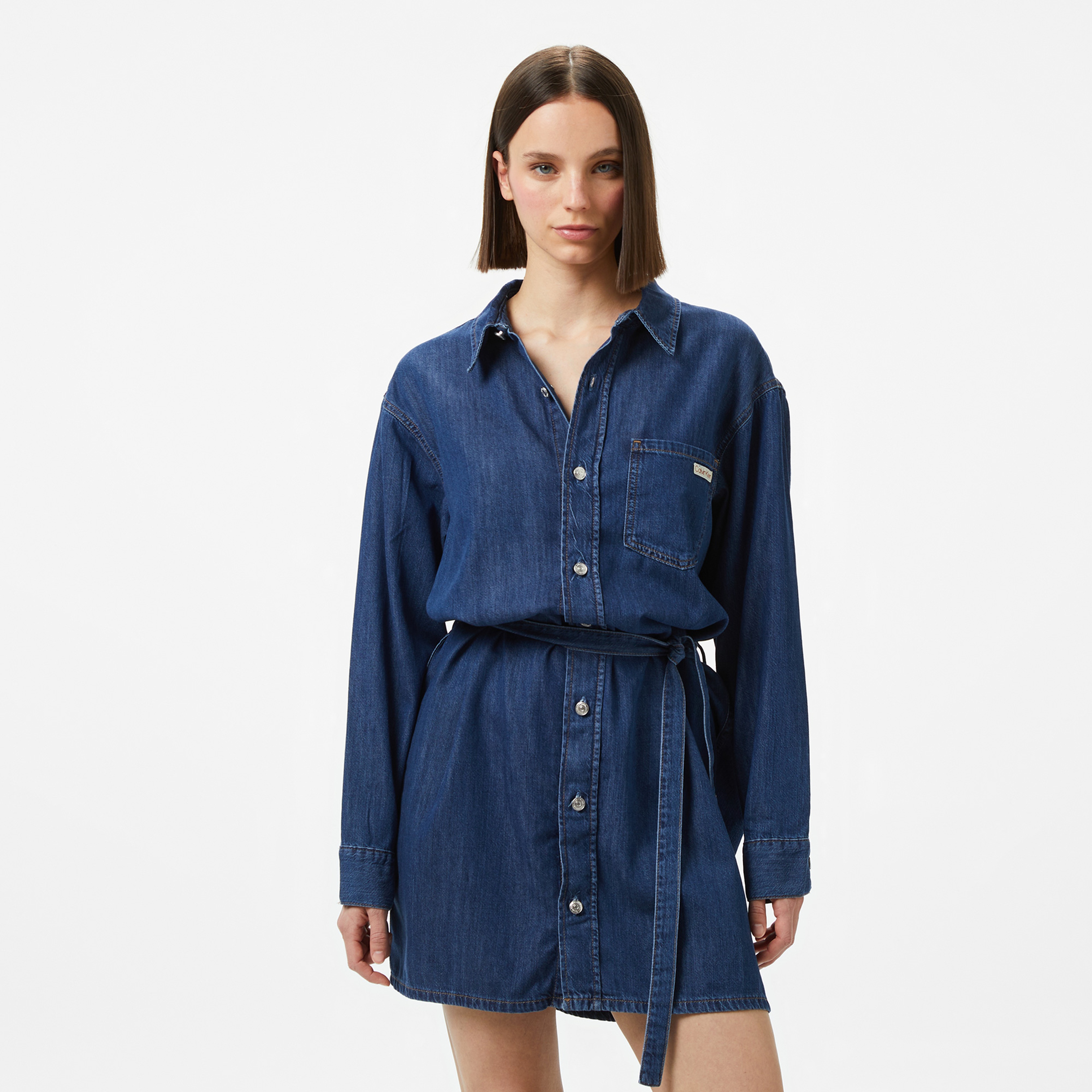 Calvin Klein Kadın Mavi Elbise