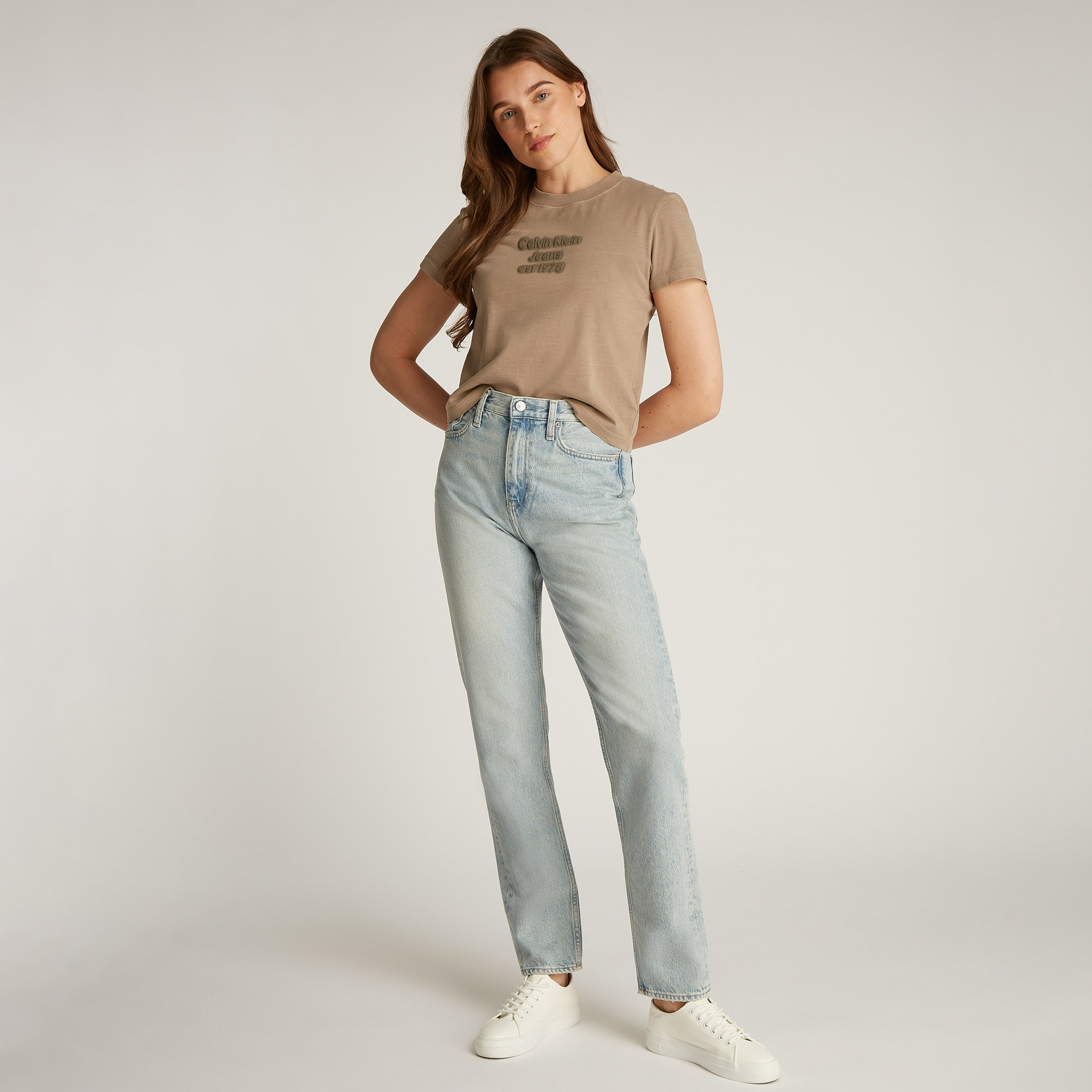 Calvin Klein Kadın Mavi Pantolon