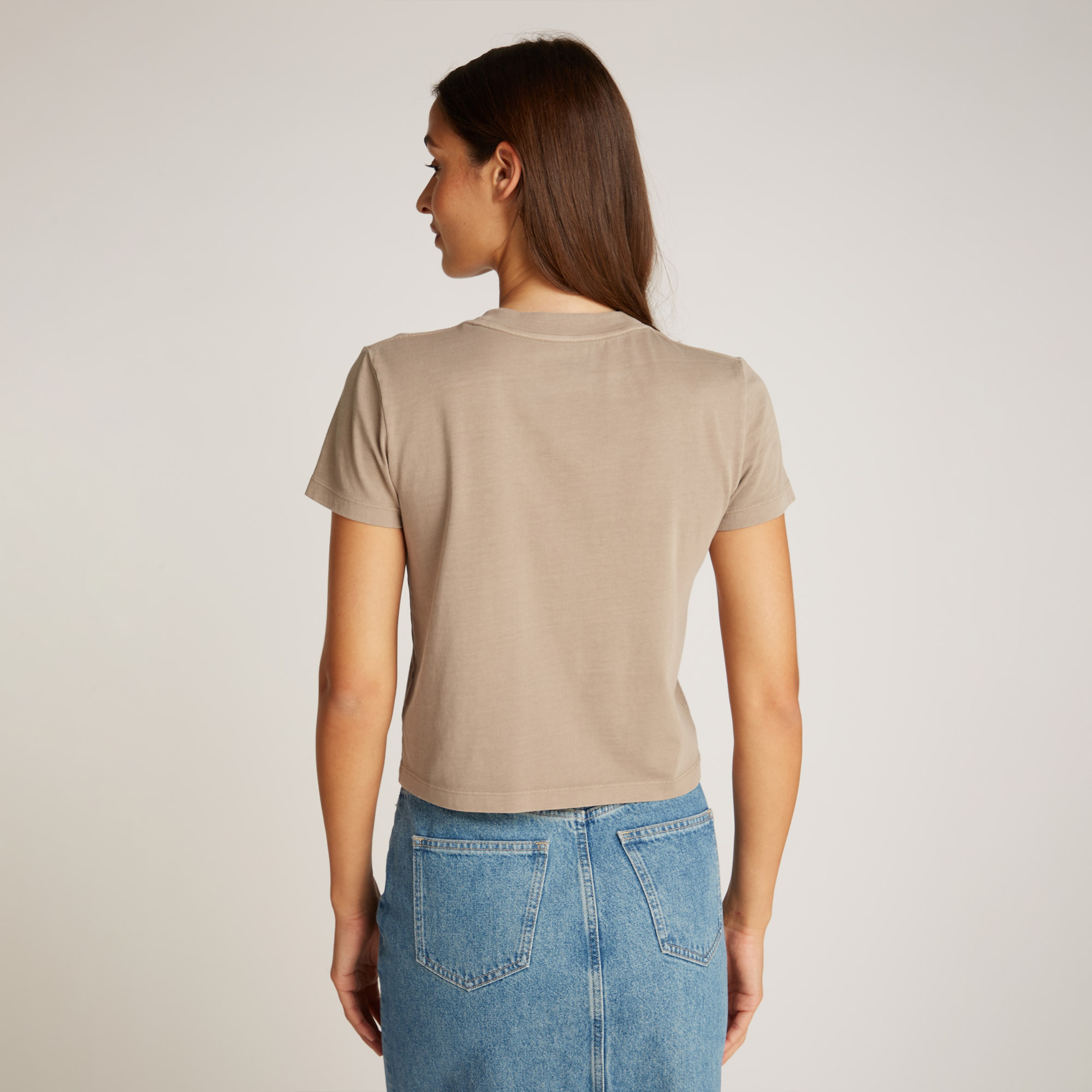 Calvin Klein Kadın Gri T-Shirt