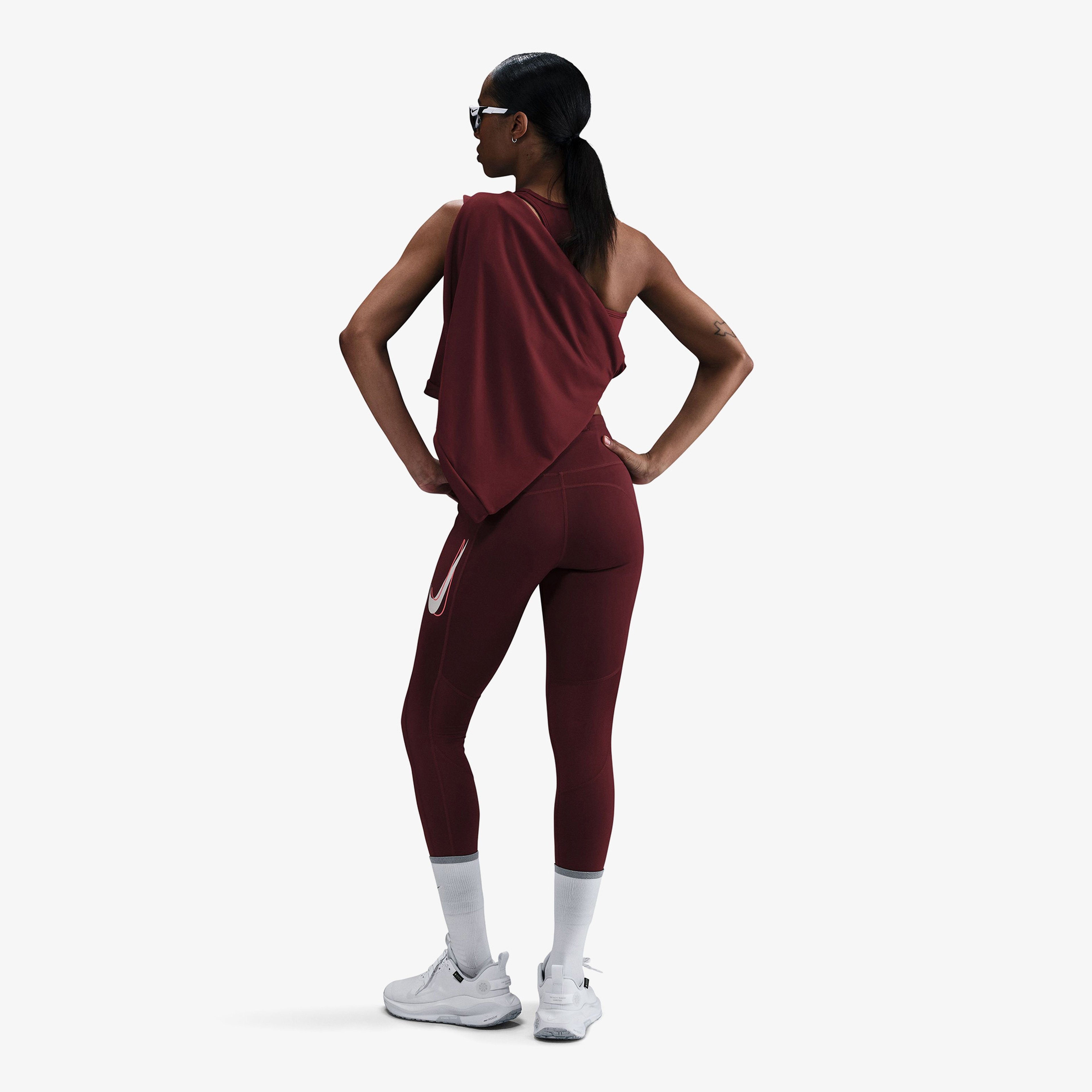 Nike Fast Kadın Bordo Koşu Taytı