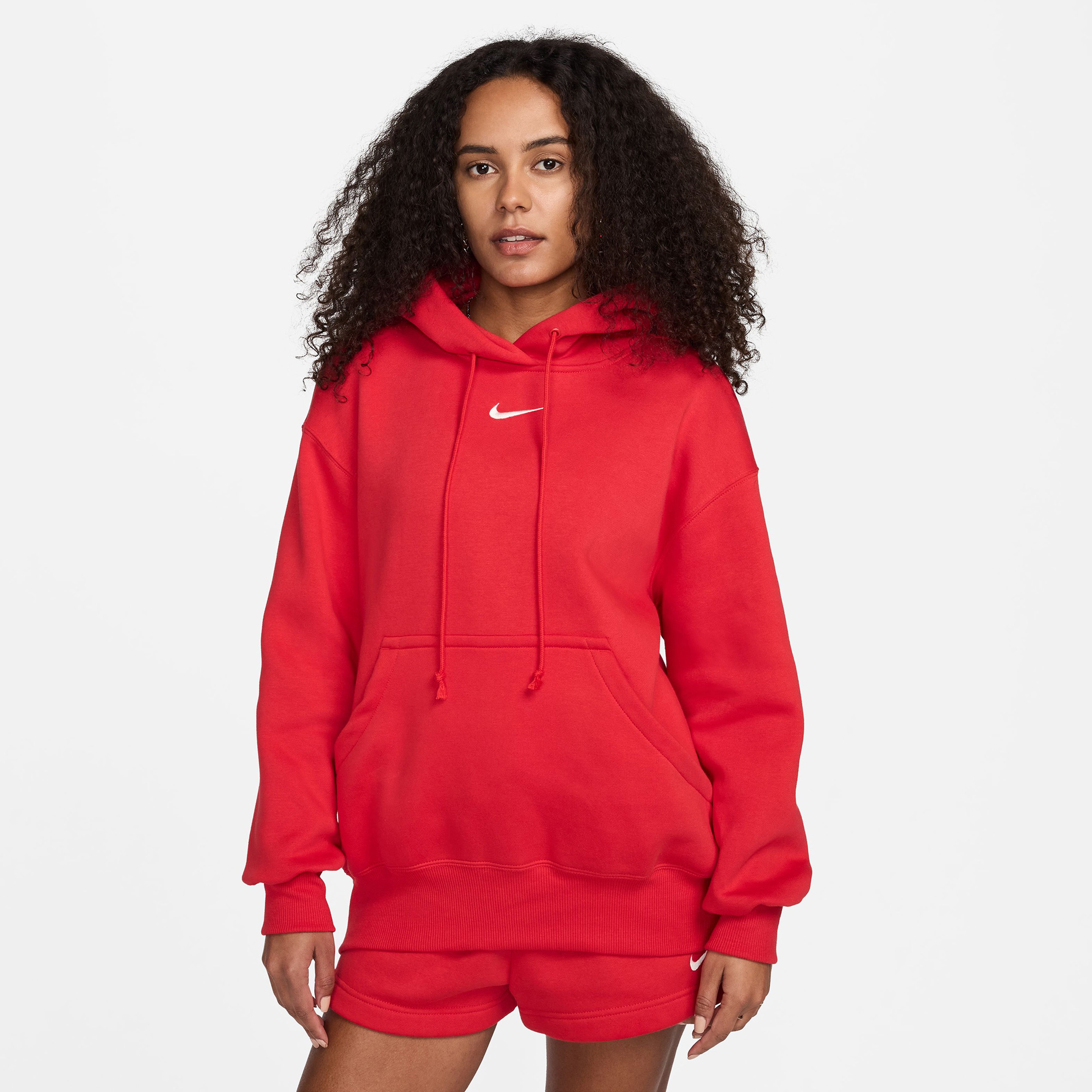 Nike Sportswear Phoenix Fleece Kadın Kırmızı Sweatshirt