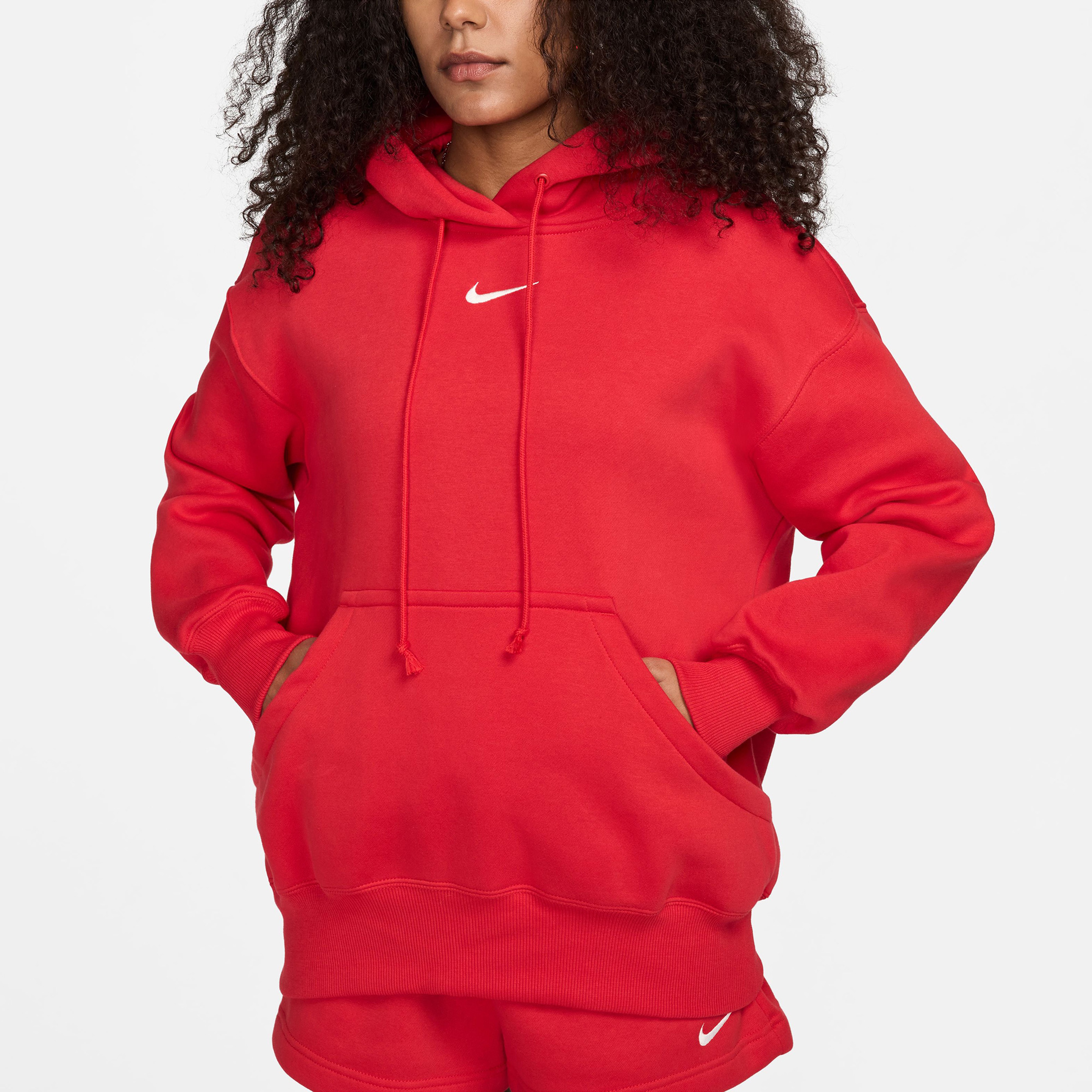 Nike Sportswear Phoenix Fleece Kadın Kırmızı Sweatshirt
