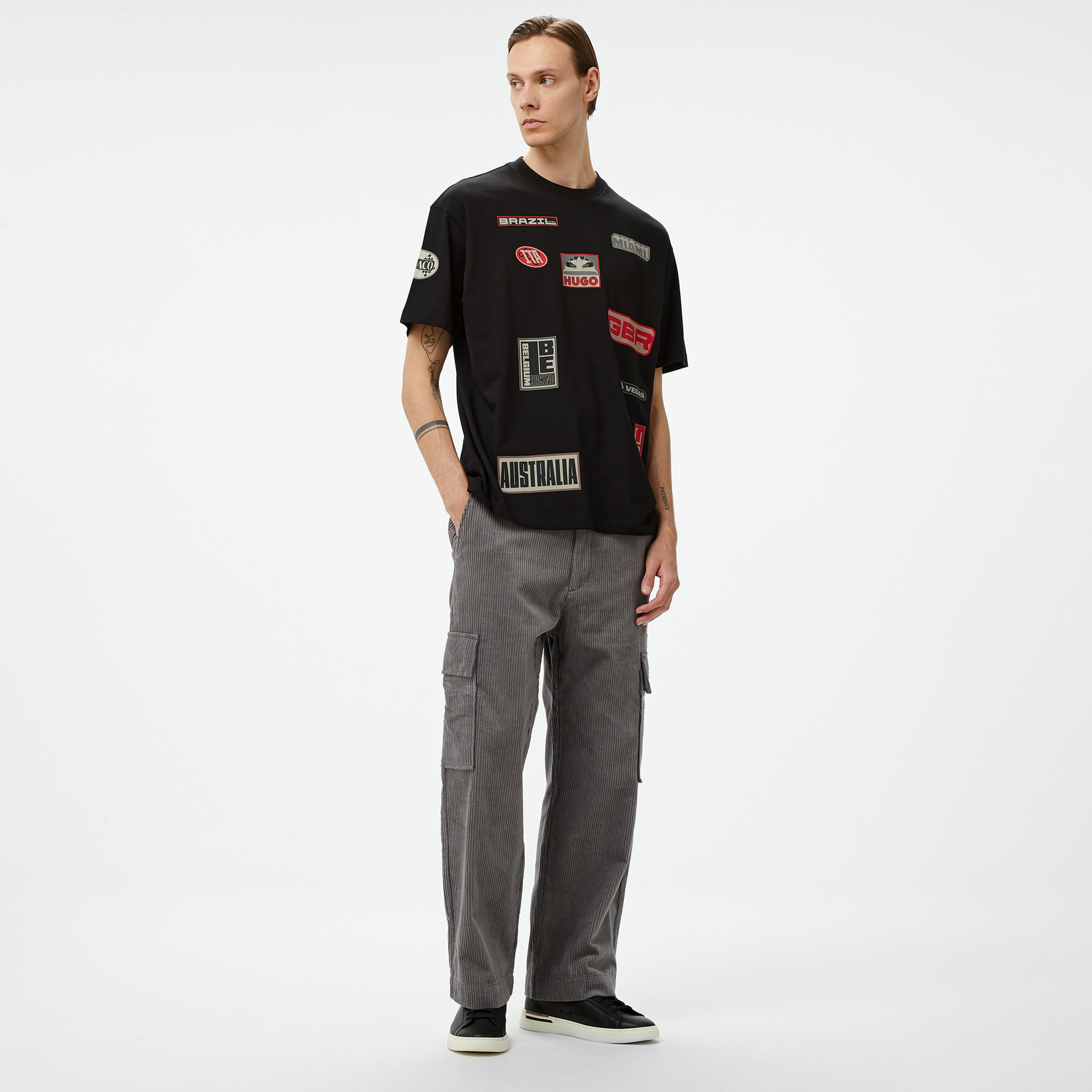 Hugo Druve RB Erkek Siyah T-Shirt