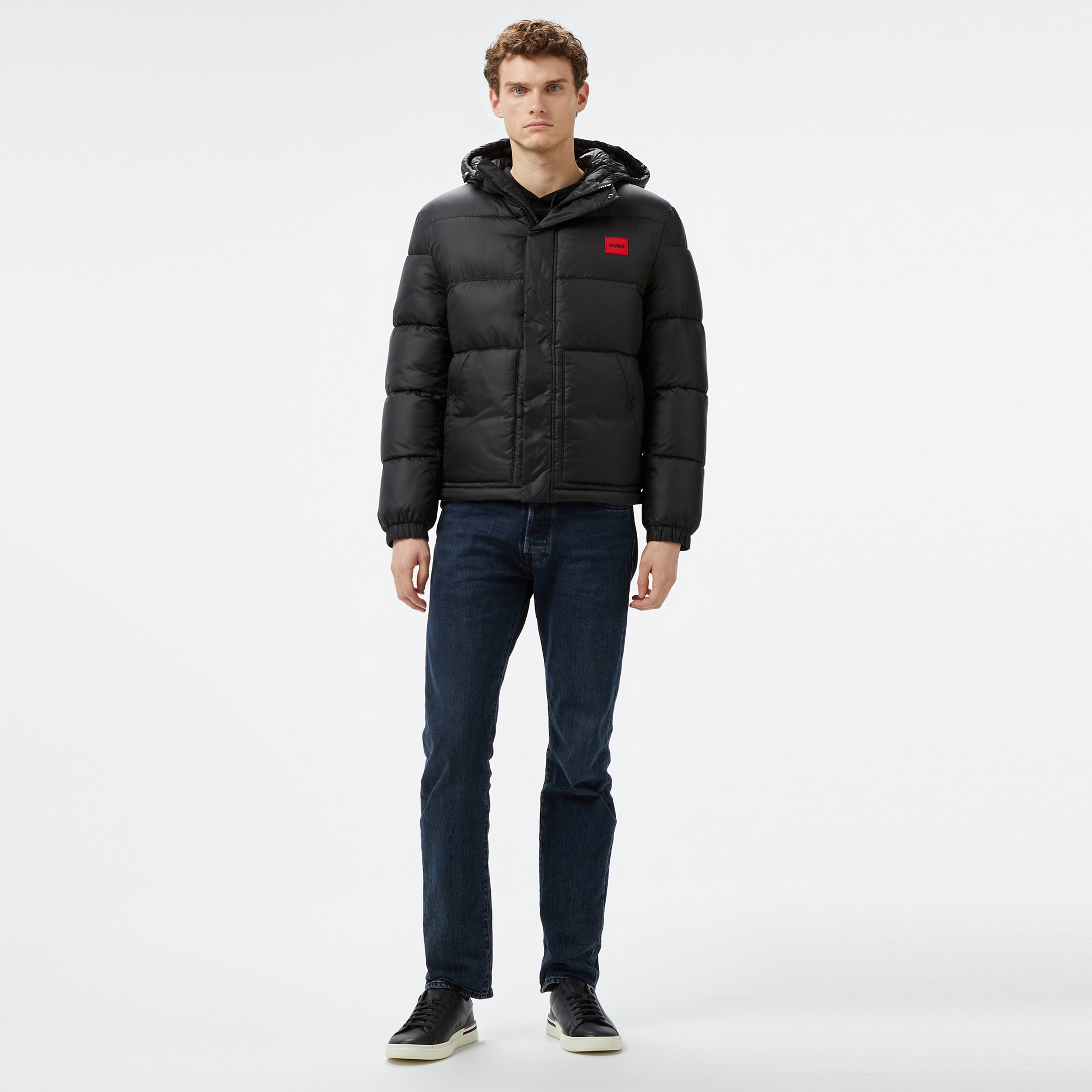 Hugo Erkek Siyah Mont