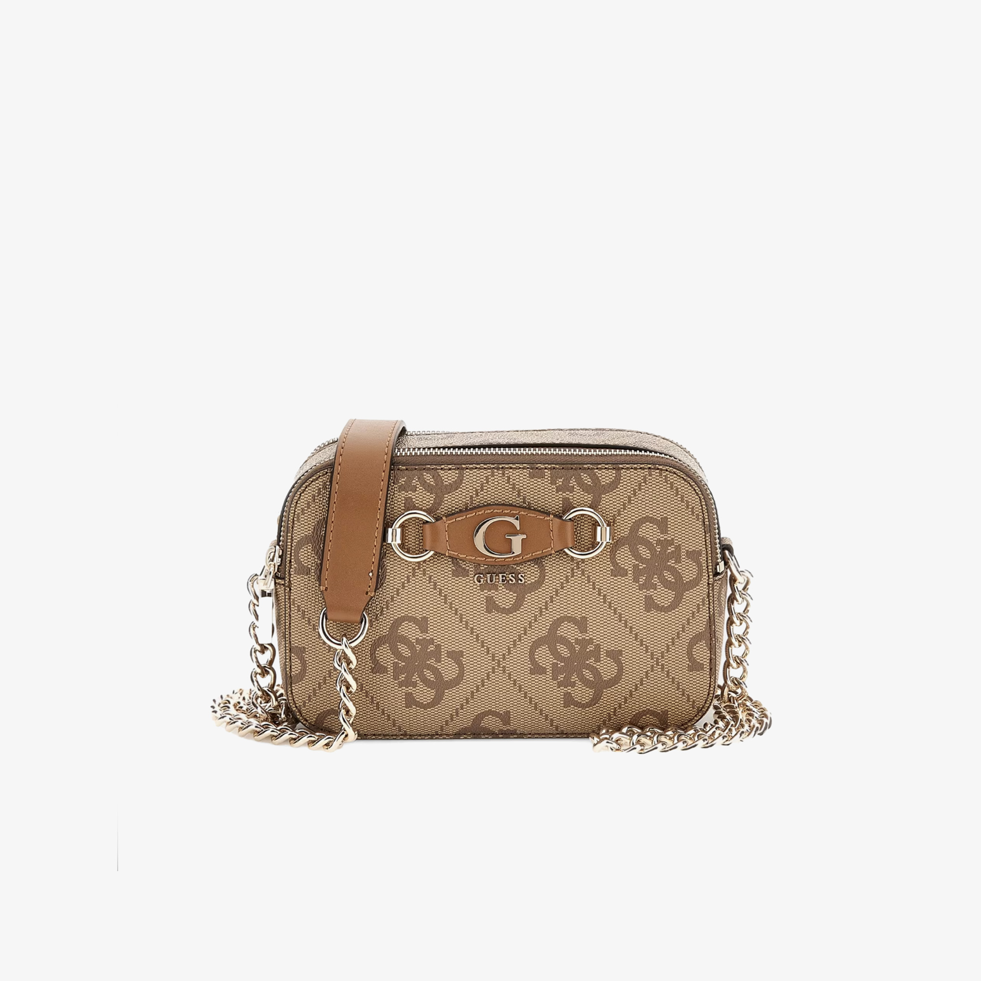 ゆん　54 Guess Izzy Zip Llya Crossbody Kadın Kahverengi Çapraz