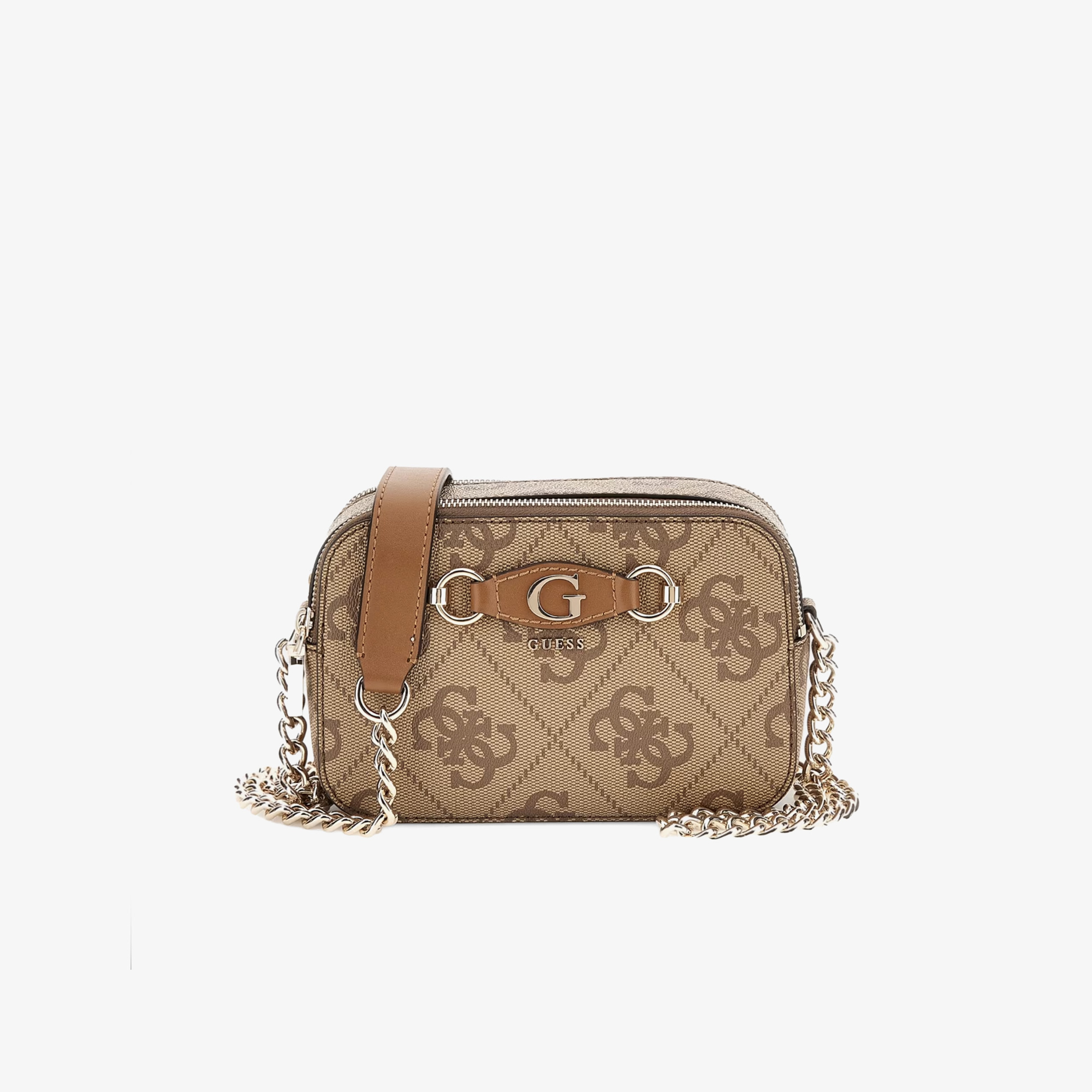 Guess Izzy Zip Llya Crossbody Kadın Kahverengi Çapraz