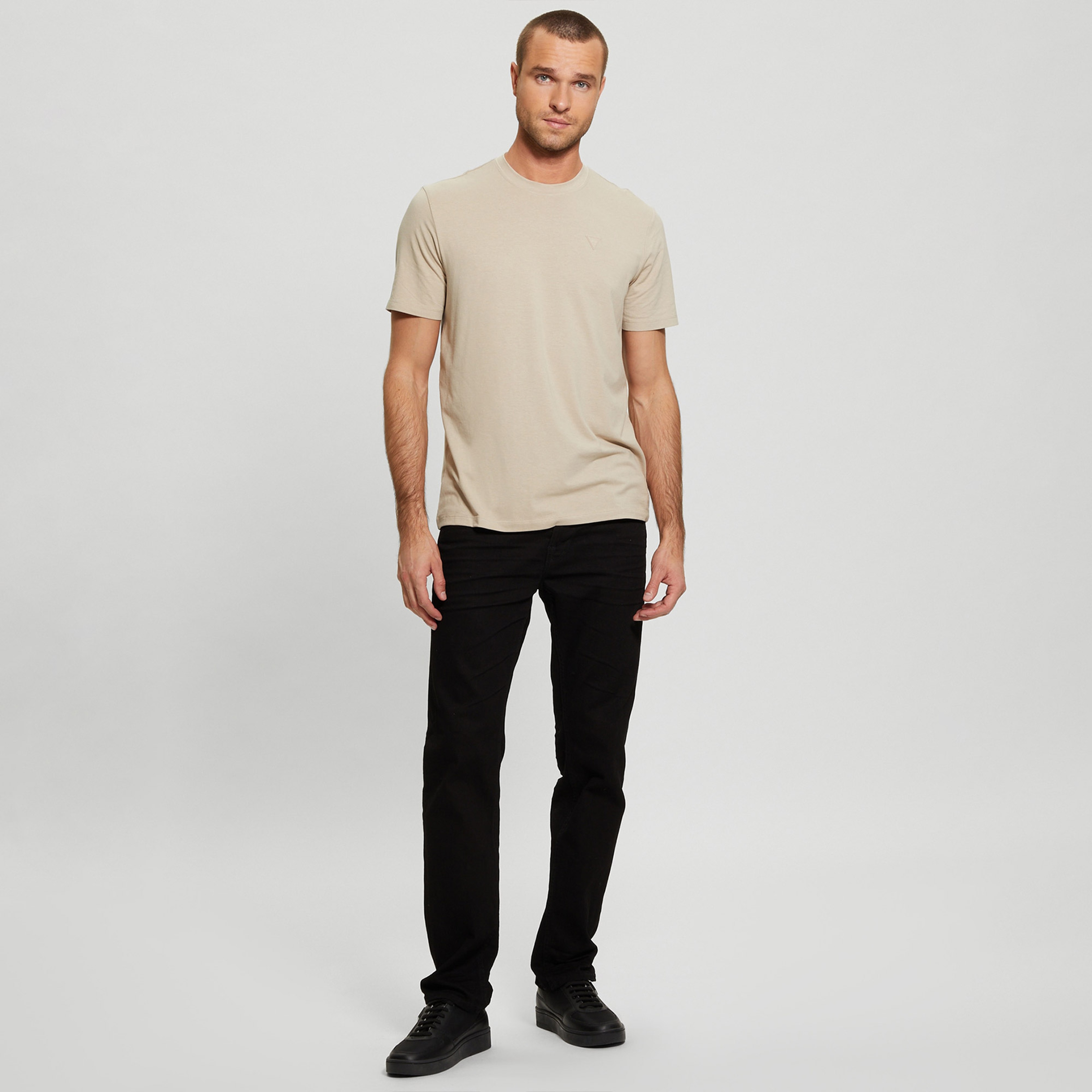 Guess Hedley Eco Smoothetch Erkek Bej T-Shirt