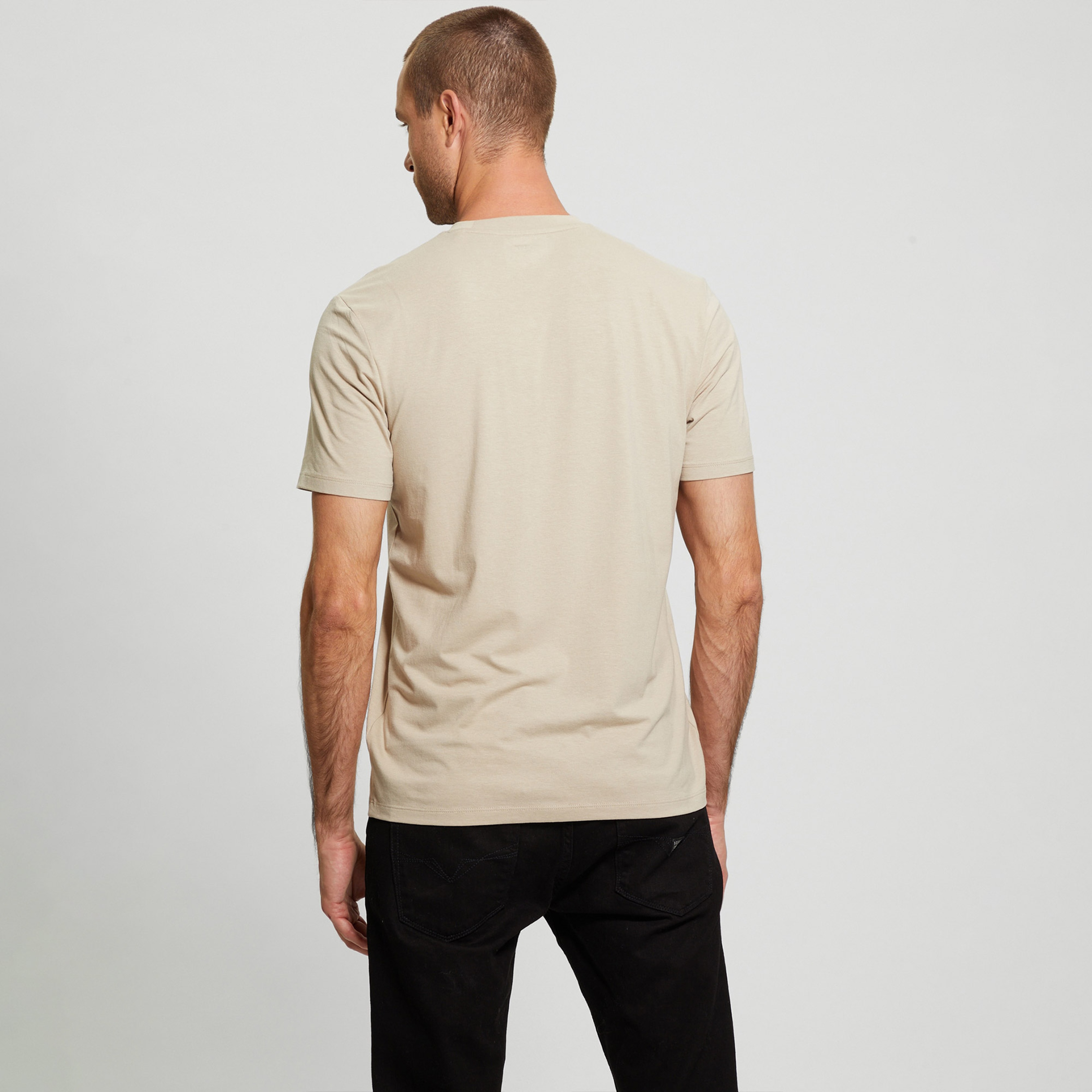 Guess Hedley Eco Smoothetch Erkek Bej T-Shirt