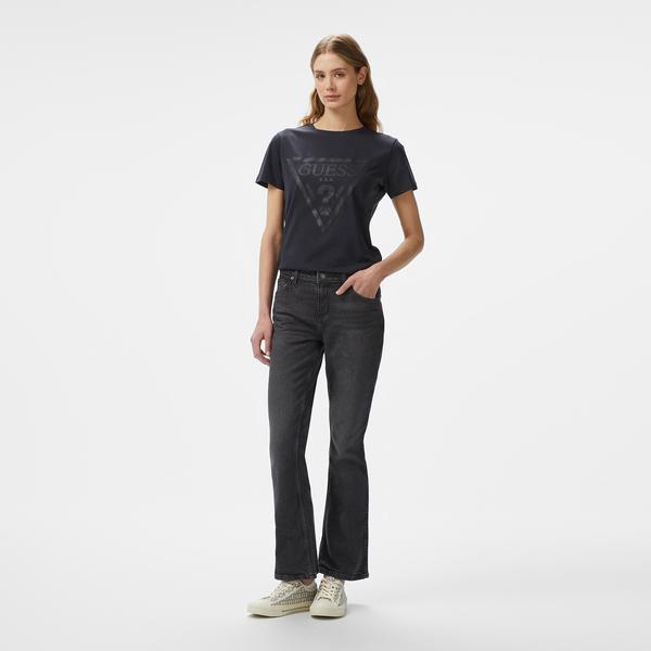 Guess G09 Bootcut Eco Regen Vilma Wht/Blk Kadın Siyah Jean