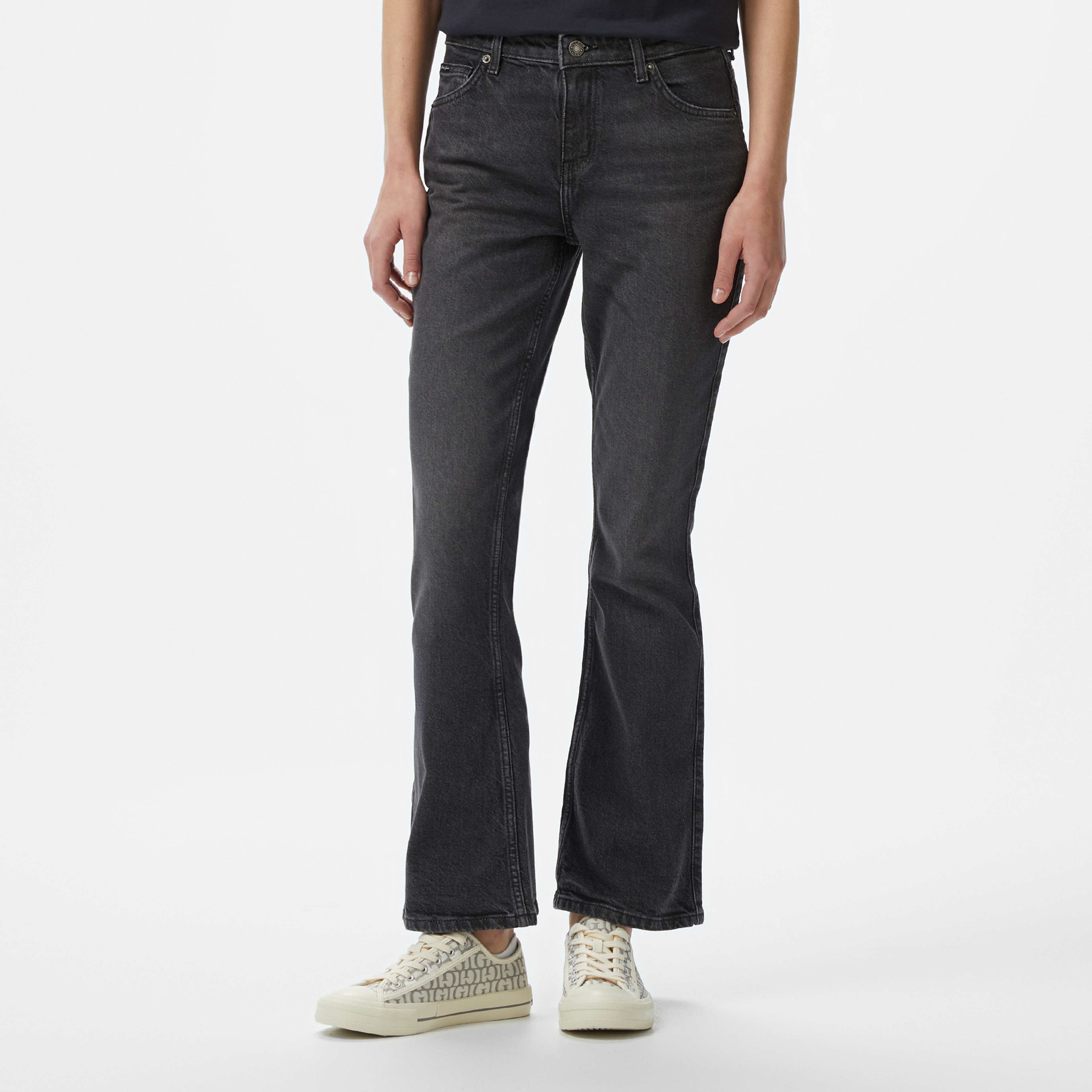 Guess G09 Bootcut Eco Regen Vilma Wht/Blk Kadın Siyah Jean