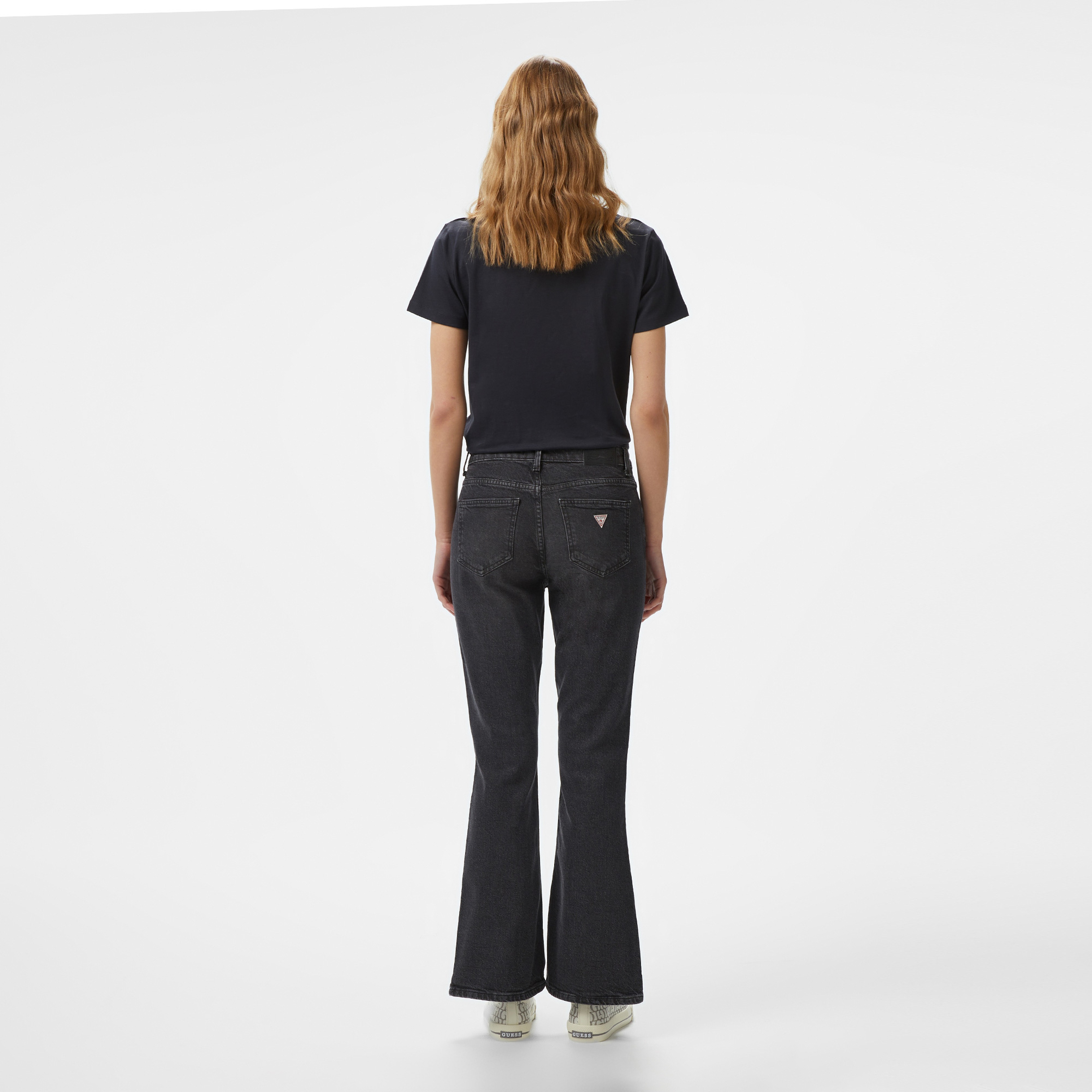 Guess G09 Bootcut Eco Regen Vilma Wht/Blk Kadın Siyah Jean