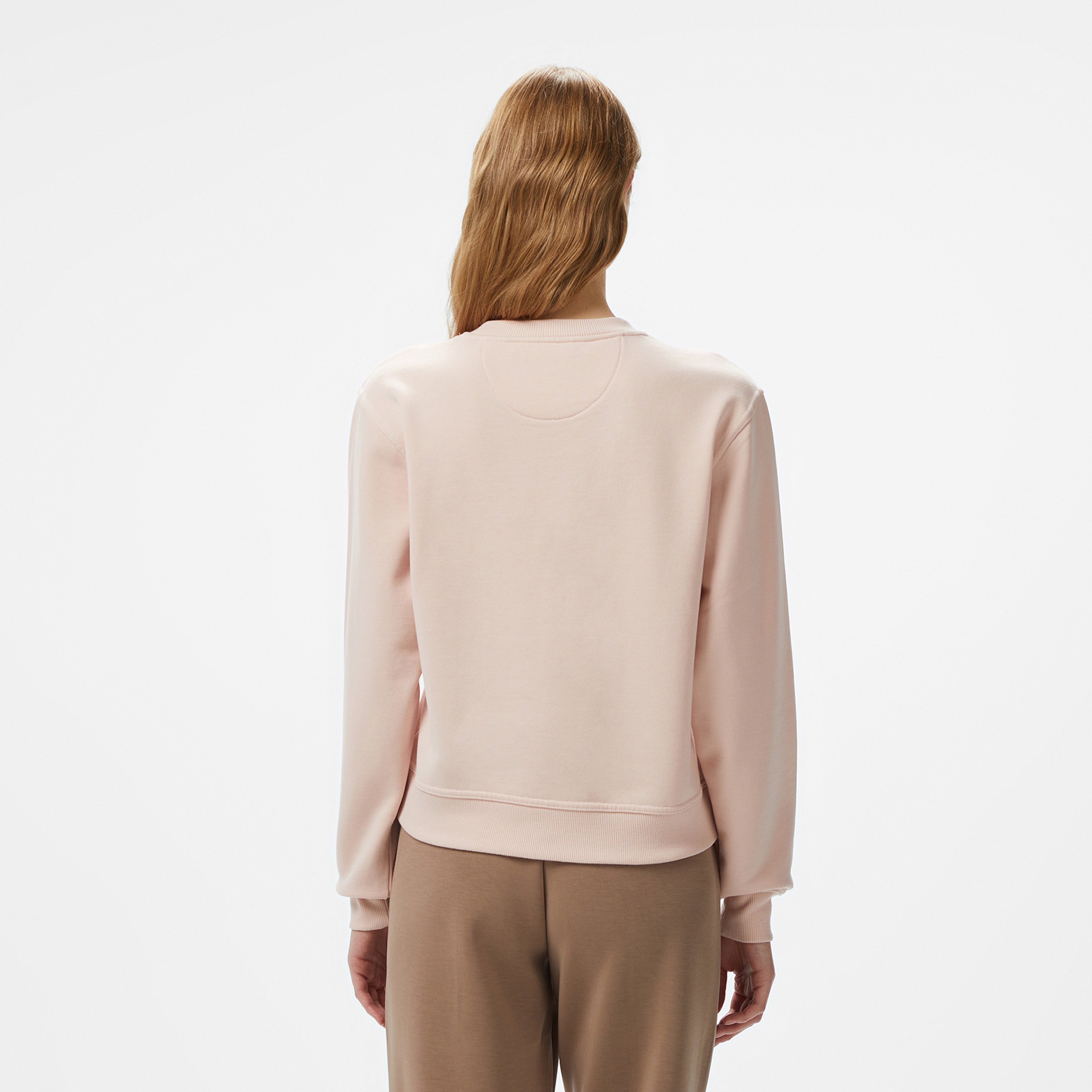 Guess Cn Python Triangle L Recycled Candy Fleece 380 Kadın Pembe Sweatshirt