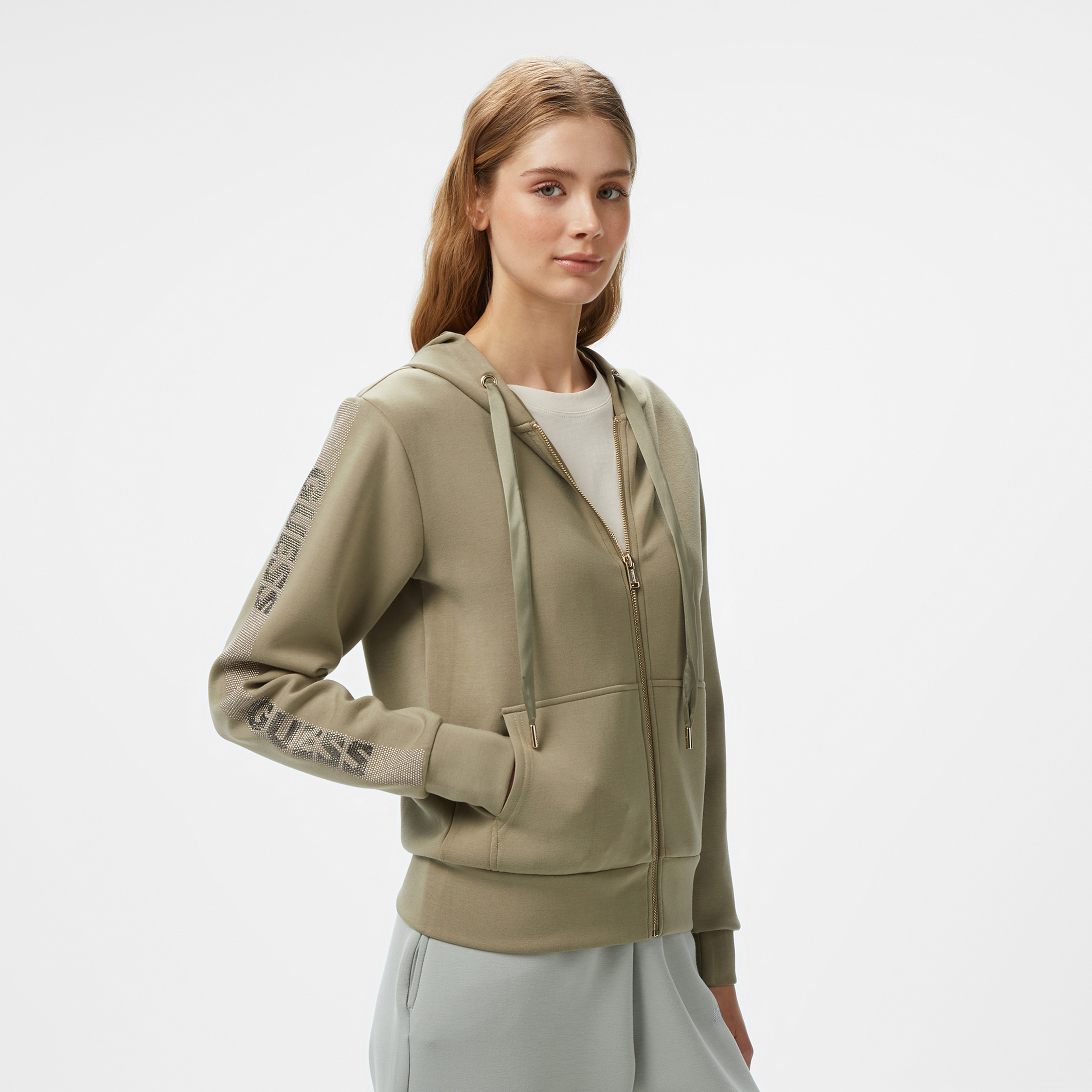 Guess Kadın Haki Sweatshirt