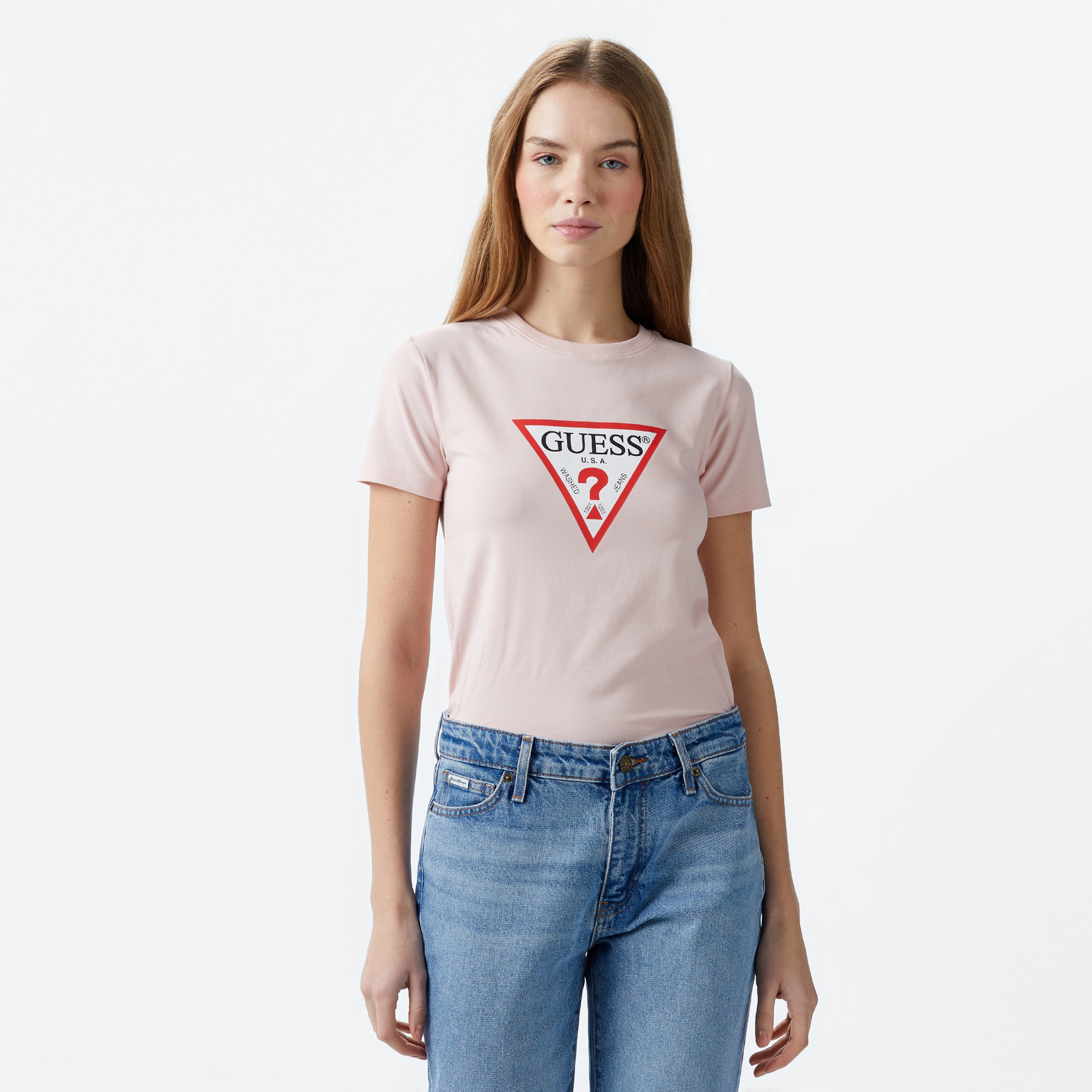 Guess Kadın Pembe T-Shirt