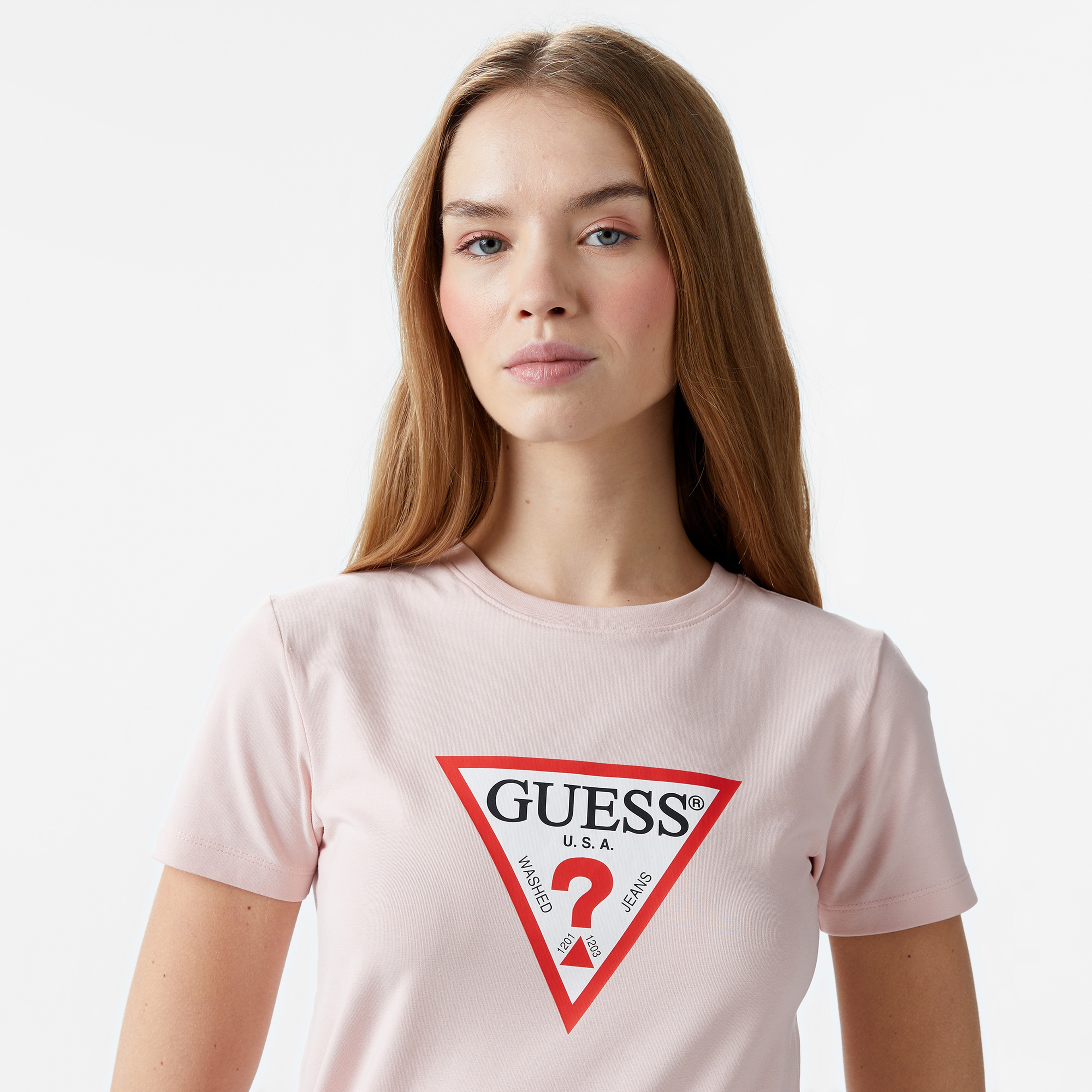 Guess Kadın Pembe T-Shirt