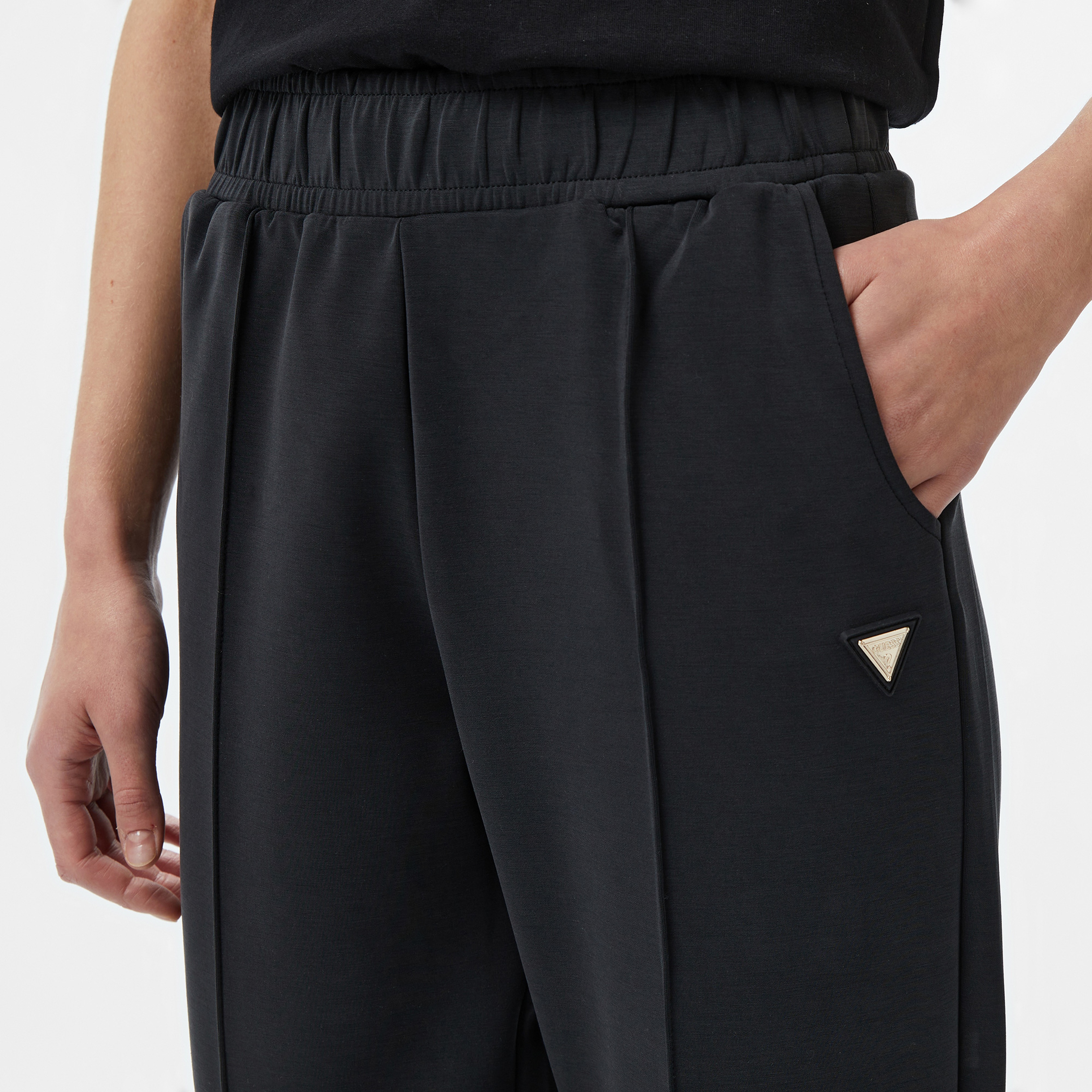 Guess Olympe Jogger Eco Modal Midweight Scuba Kadın Siyah Eşofman Altı