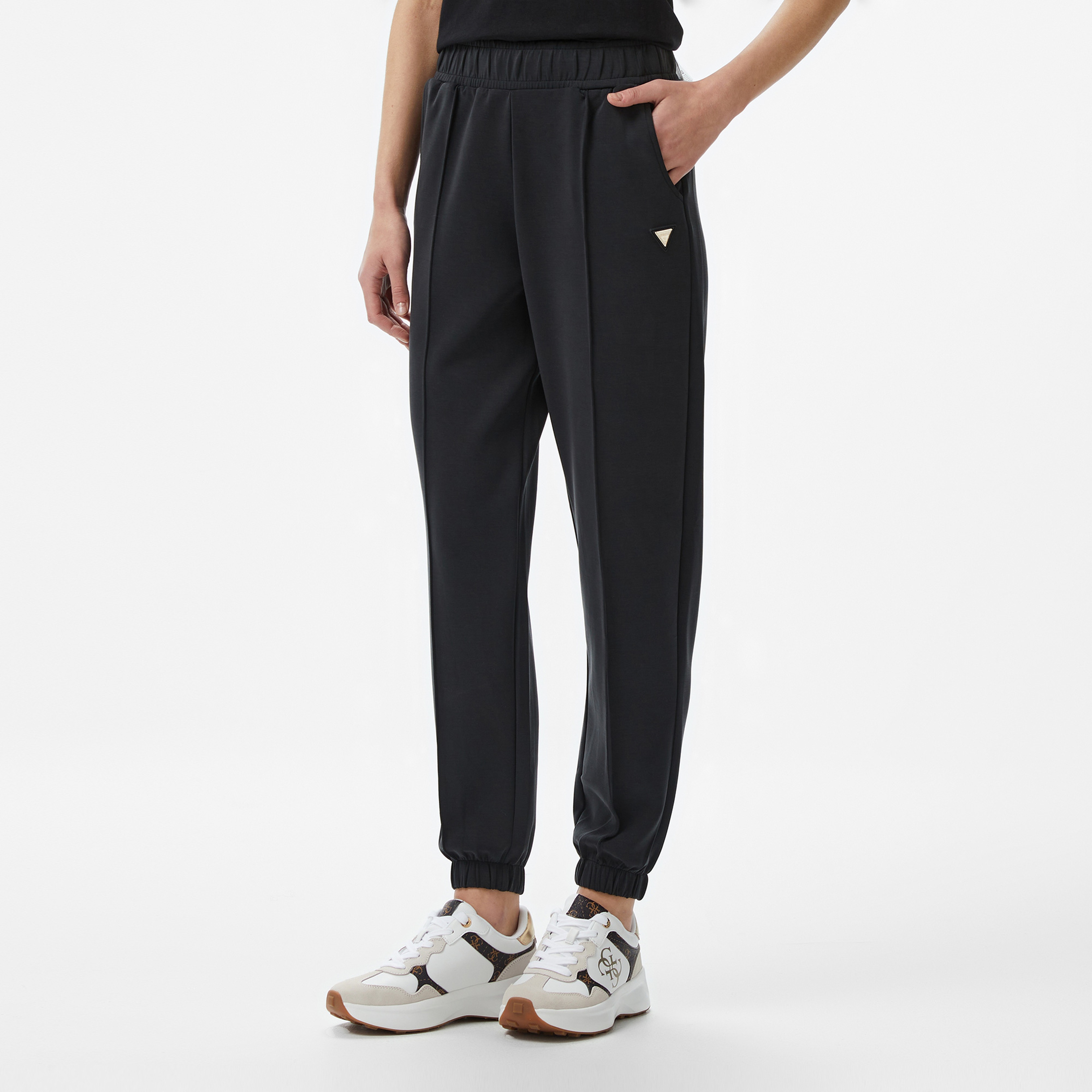 Guess Olympe Jogger Eco Modal Midweight Scuba Kadın Siyah Eşofman Altı