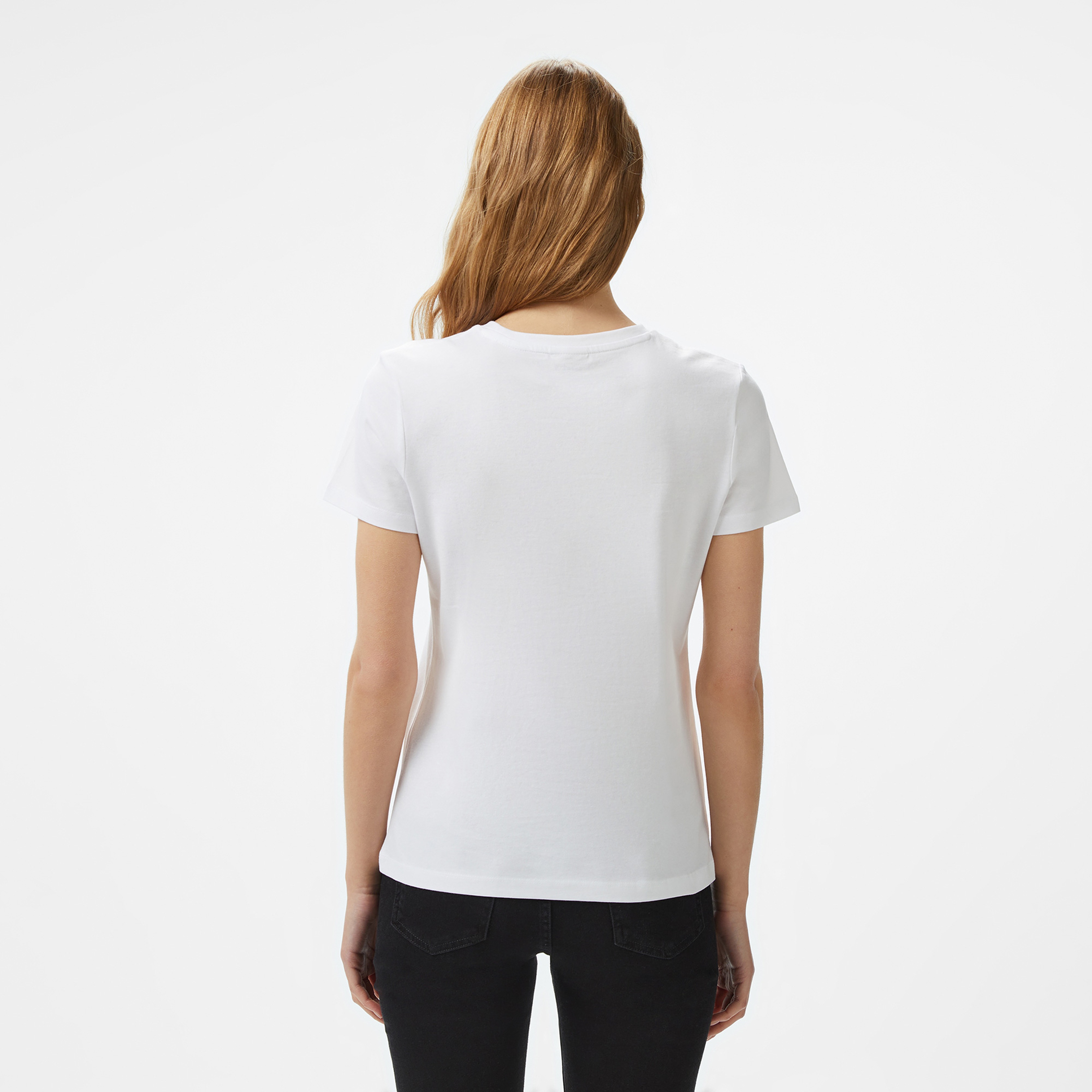 Guess Martina Mid Organiceam 180 Kadın Beyaz T-Shirt