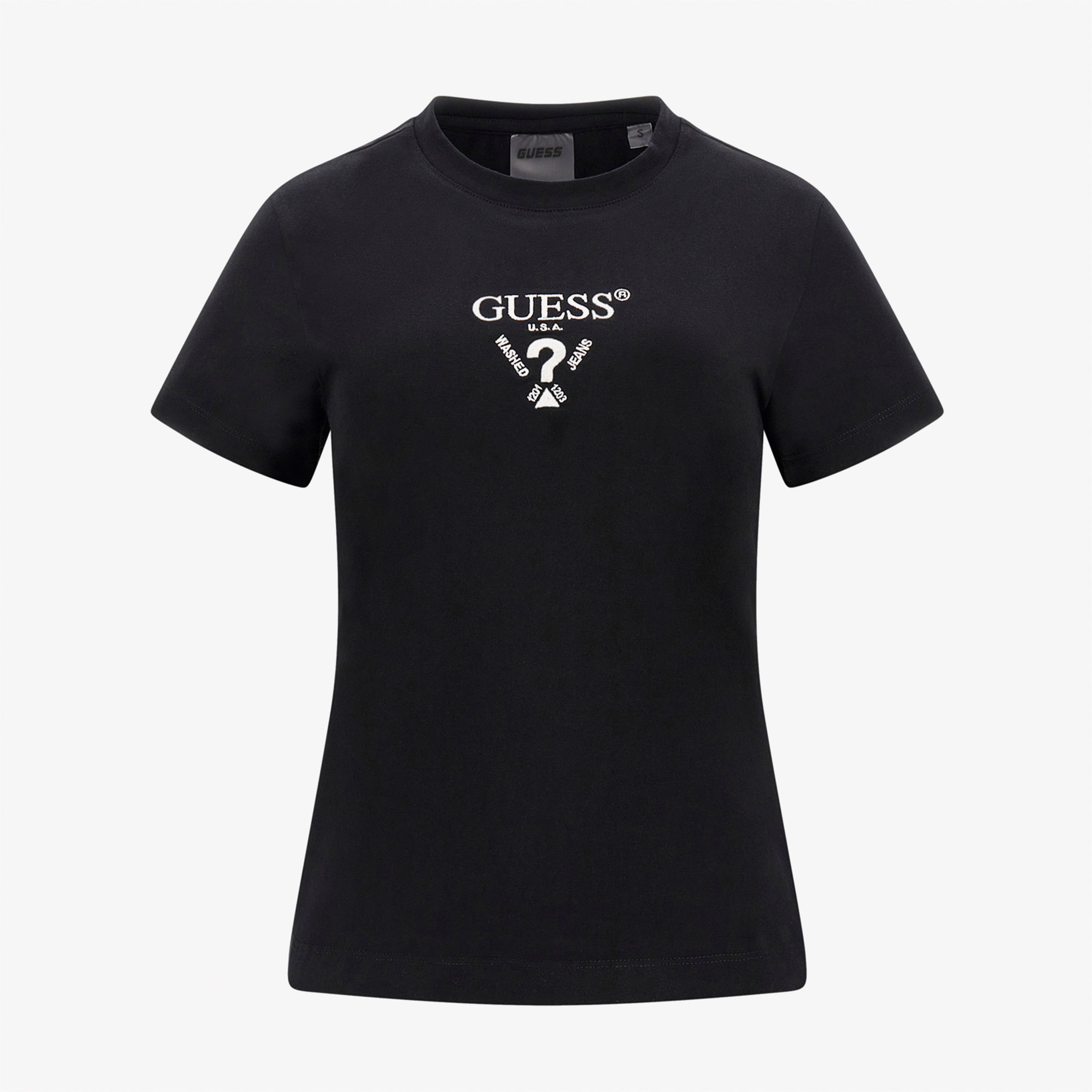 Guess Colette Org Heavy 240 Kadın Siyah T-Shirt