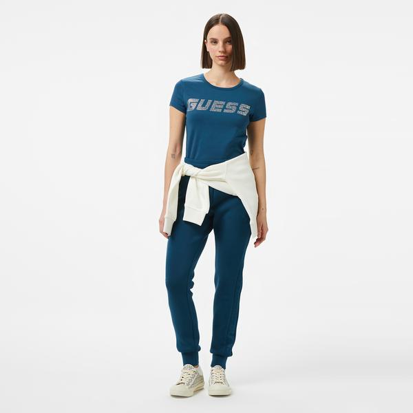 Guess Allie Scuba Jogger P Eco Soft Tech 340 Kadın Mavi Eşofman Altı