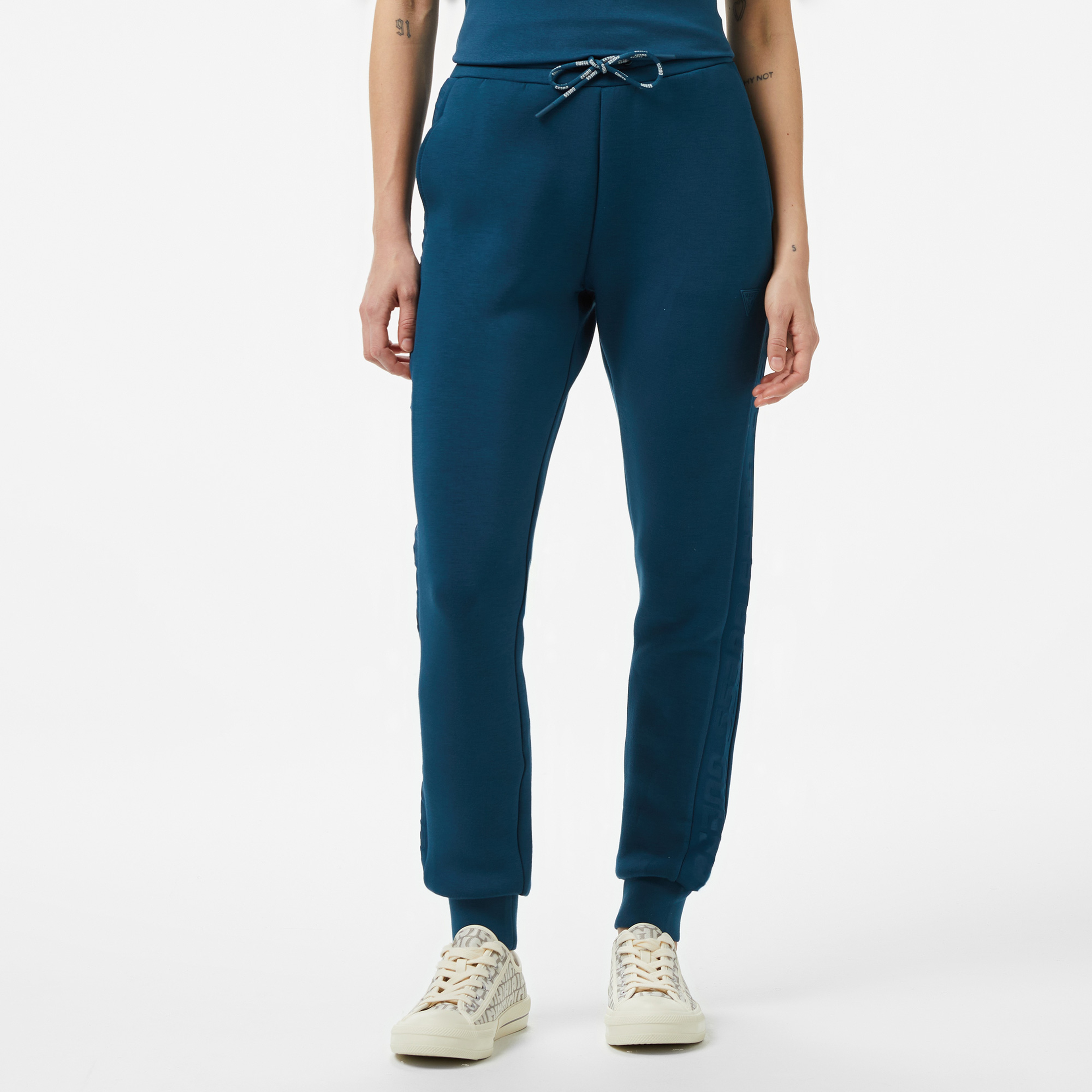 Guess Allie Scuba Jogger P Eco Soft Tech 340 Kadın Mavi Eşofman Altı